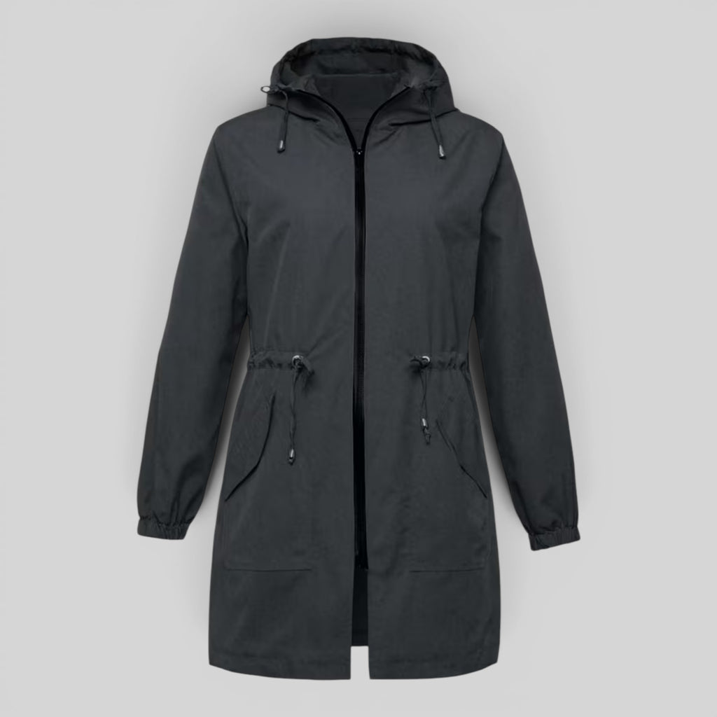 Ellmont London | Women's Waterproof Trench Coat Full Zip Outdoor Rain Jacket