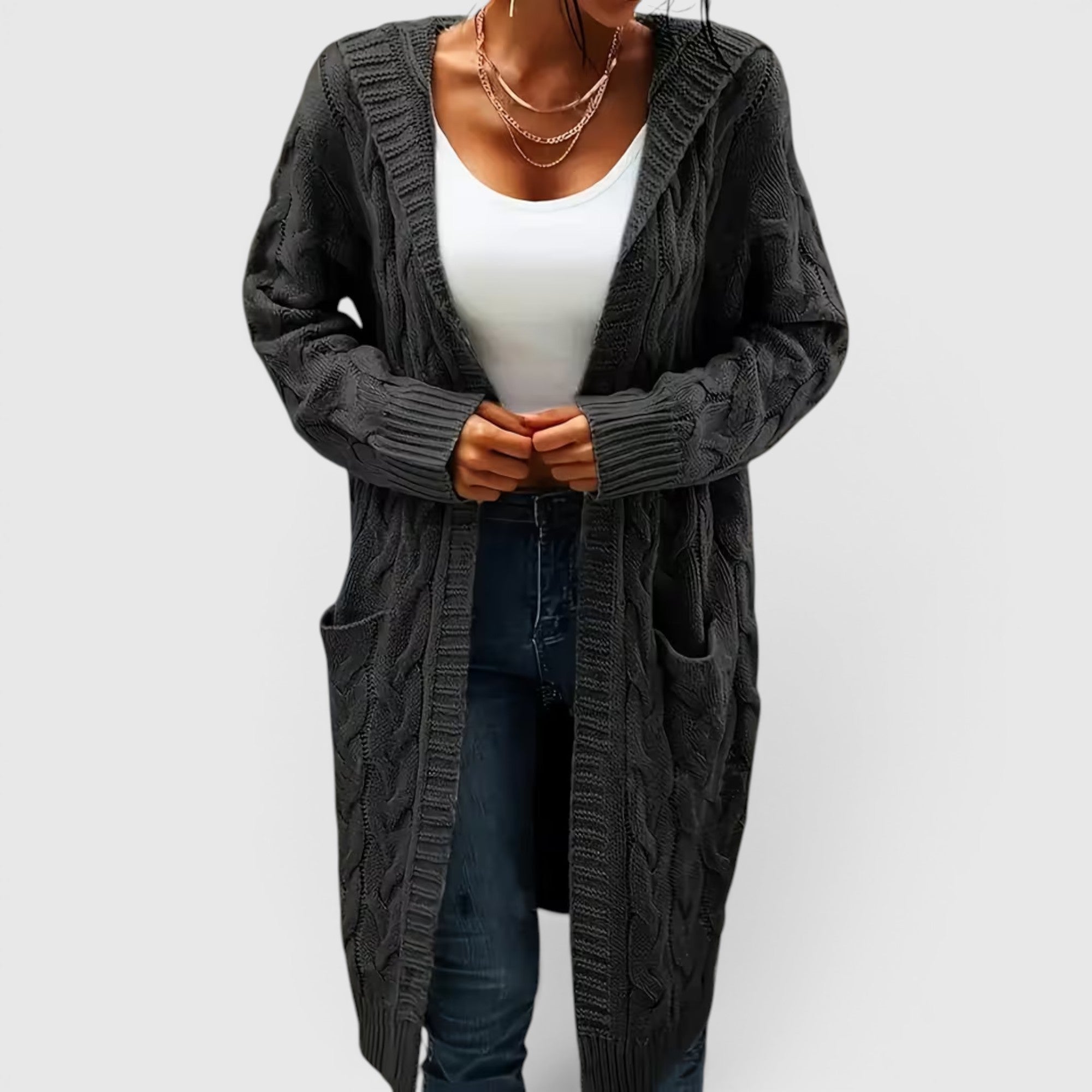 Ellmont London | Women's Breathable Casual Office Long Sweater