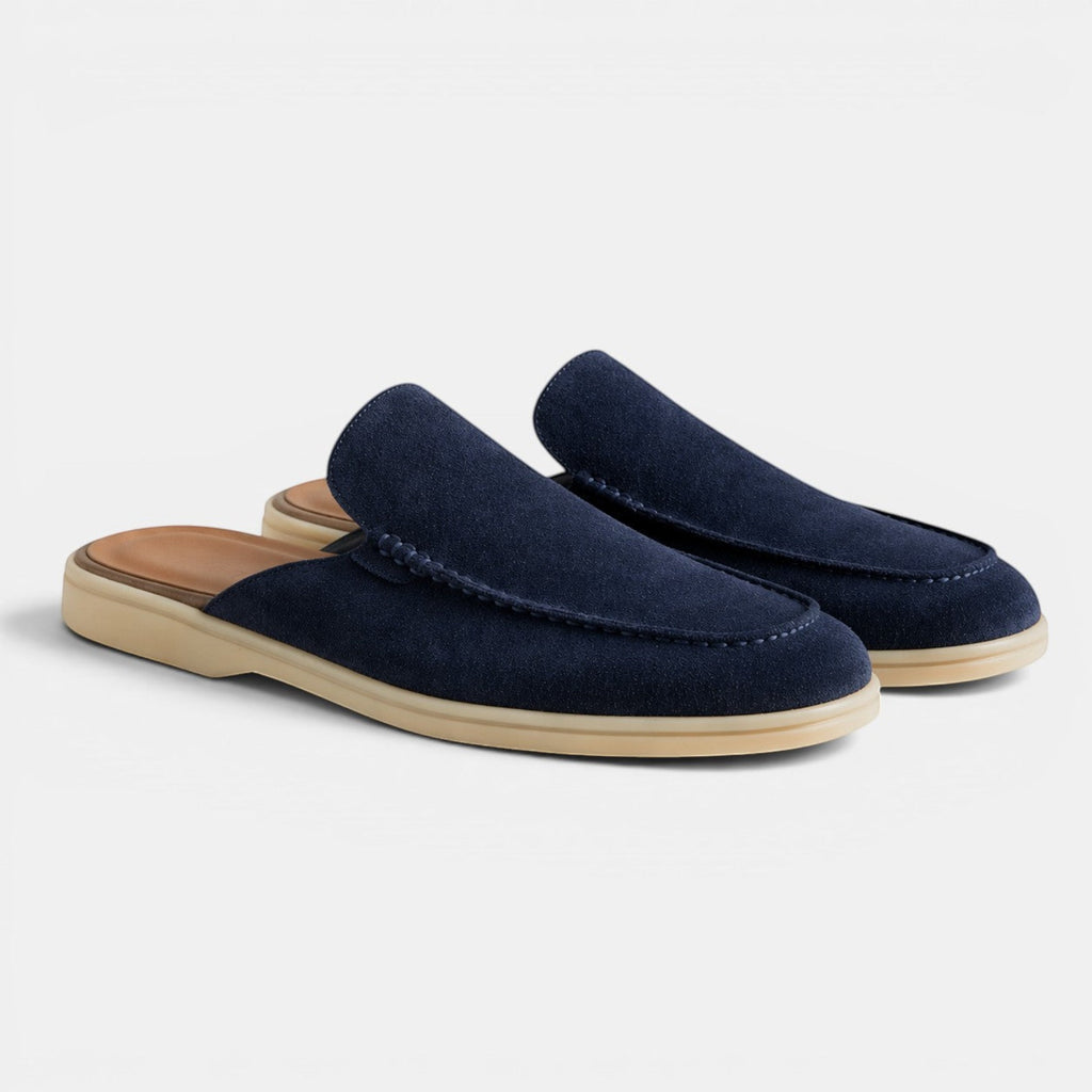 Ellmont London | Men's Breathable Suede Mules Lightweight Casual Slip-On Shoes