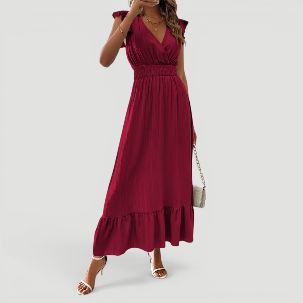 Ellmont London | Women’s Flowy V Neck Evening Summer Dress