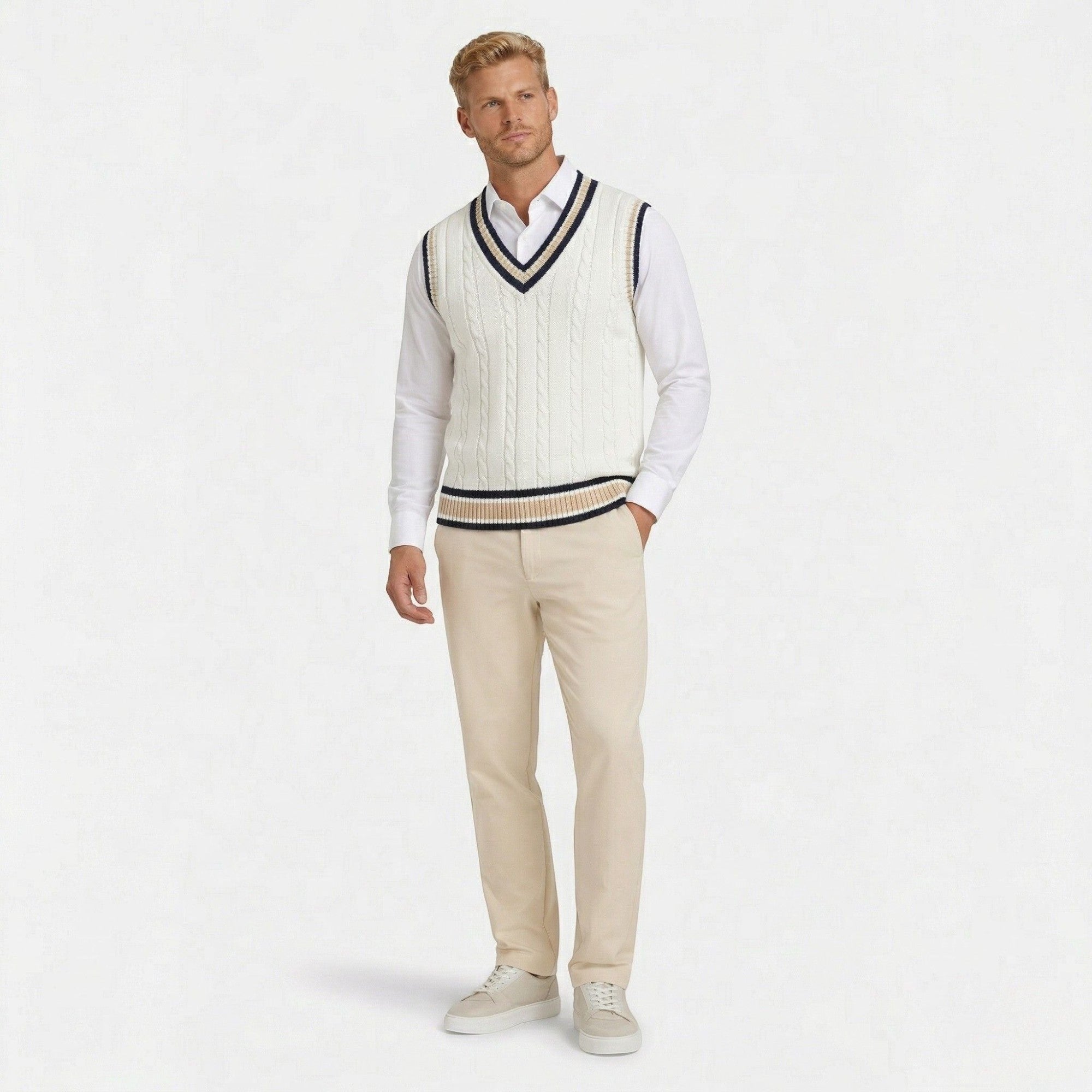 Ellmont London | Knit Jumper Men's Cable Knit Business Casual Sweater