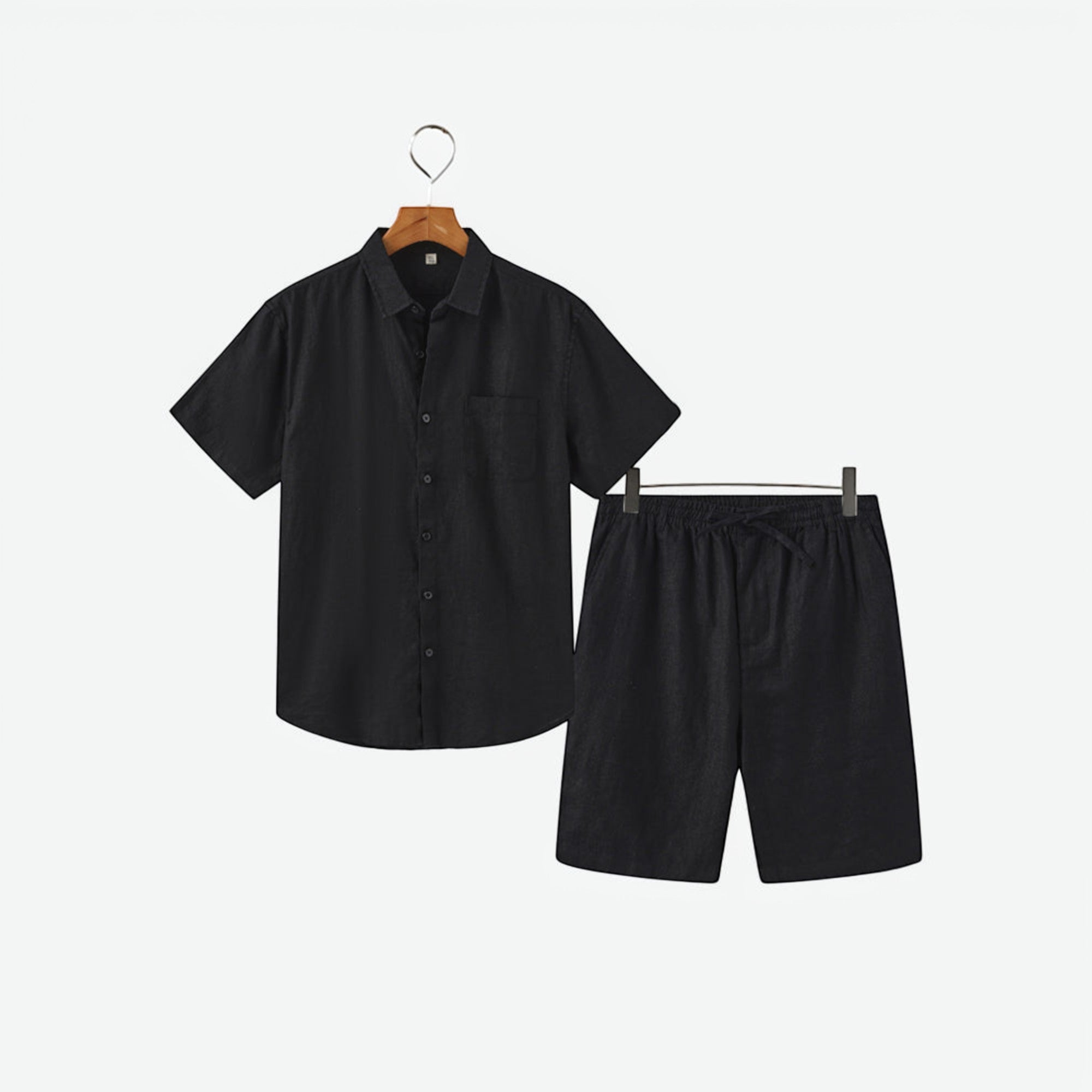 Ellmont London | Men's Lightweight Linen Shirt and Shorts Matching Set