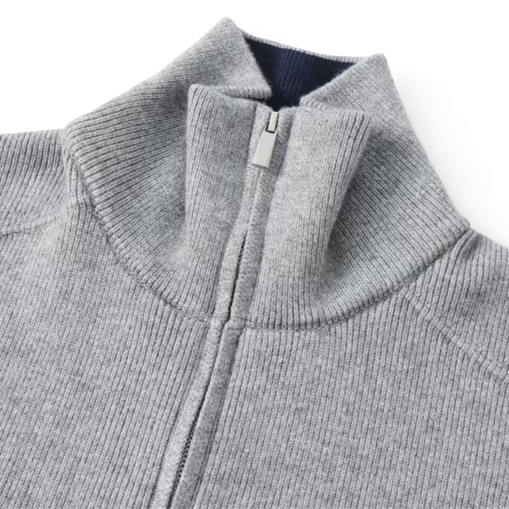 Ellmont London | Men's Full Zip Sweater Knit Cardigan for Work & Casual Wear