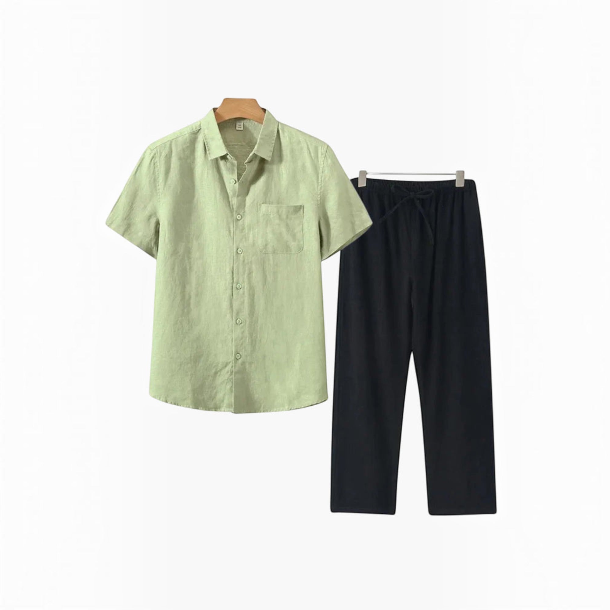 Ellmont London | Men's Linen Matching Shirt and Shorts Set