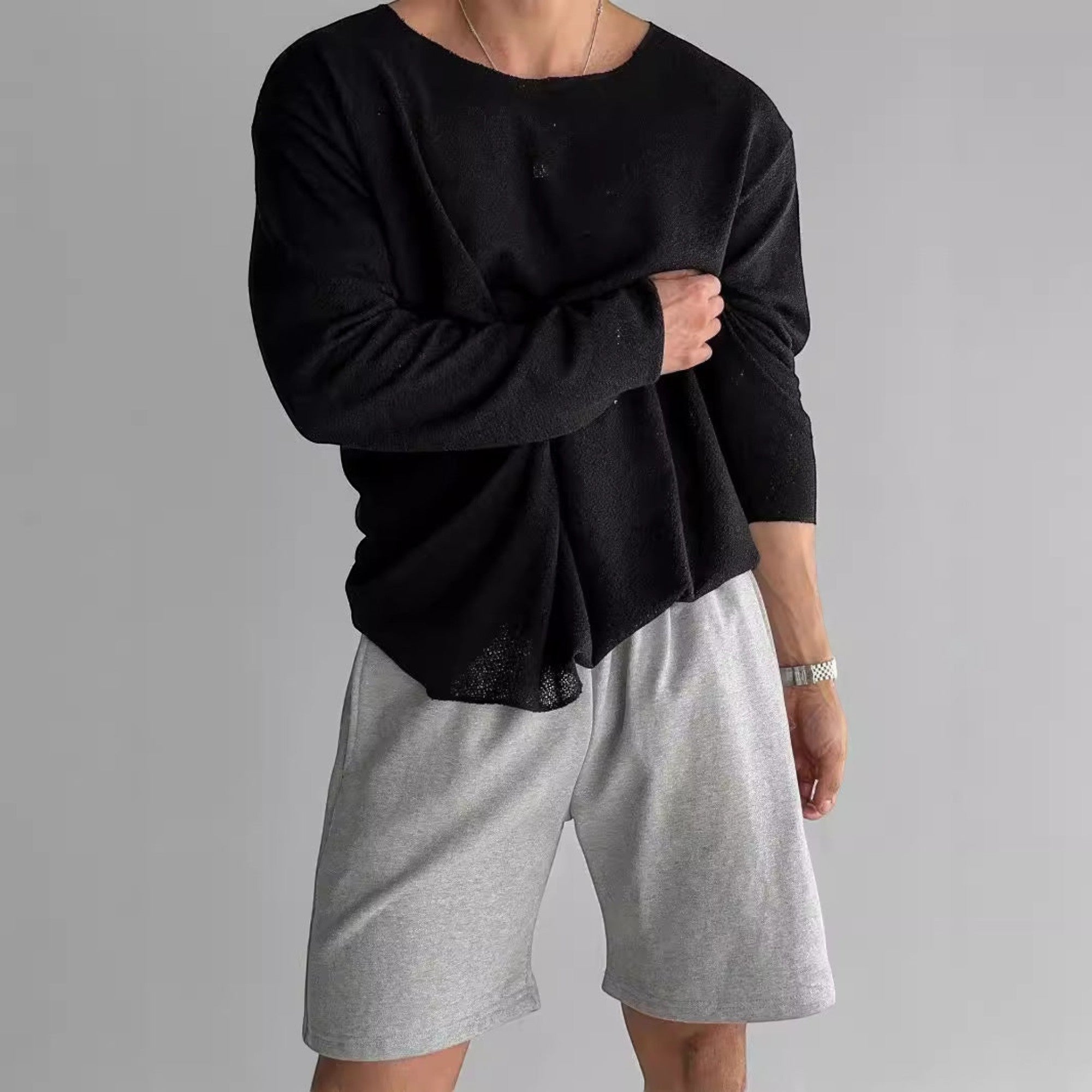 Ellmont London | Men's Premium Crew Neck Long Sleeve T-Shirt Regular Fit