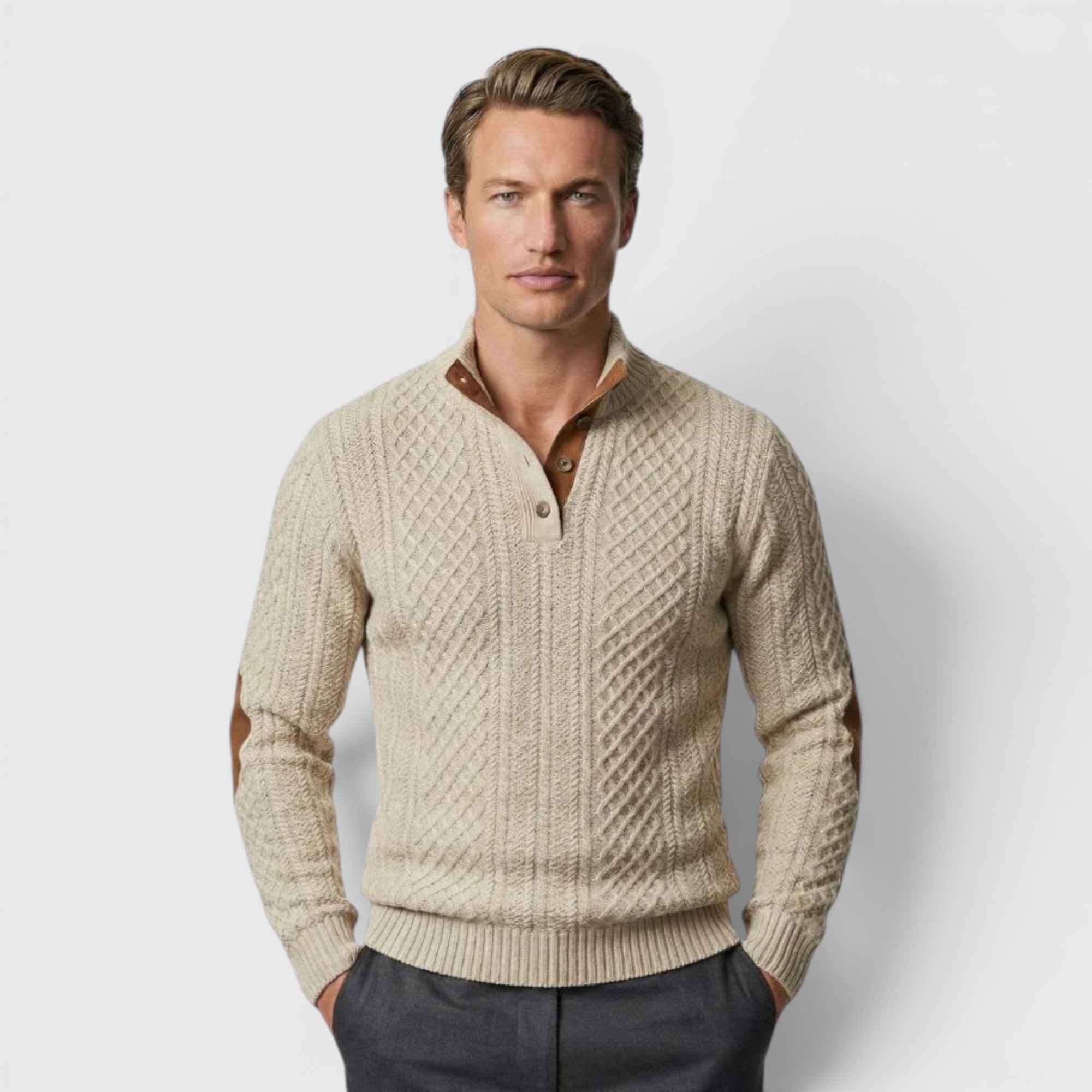 Ellmont London | Men's Long Sleeve Sweater Cardigan Casual Knit Regular Fit