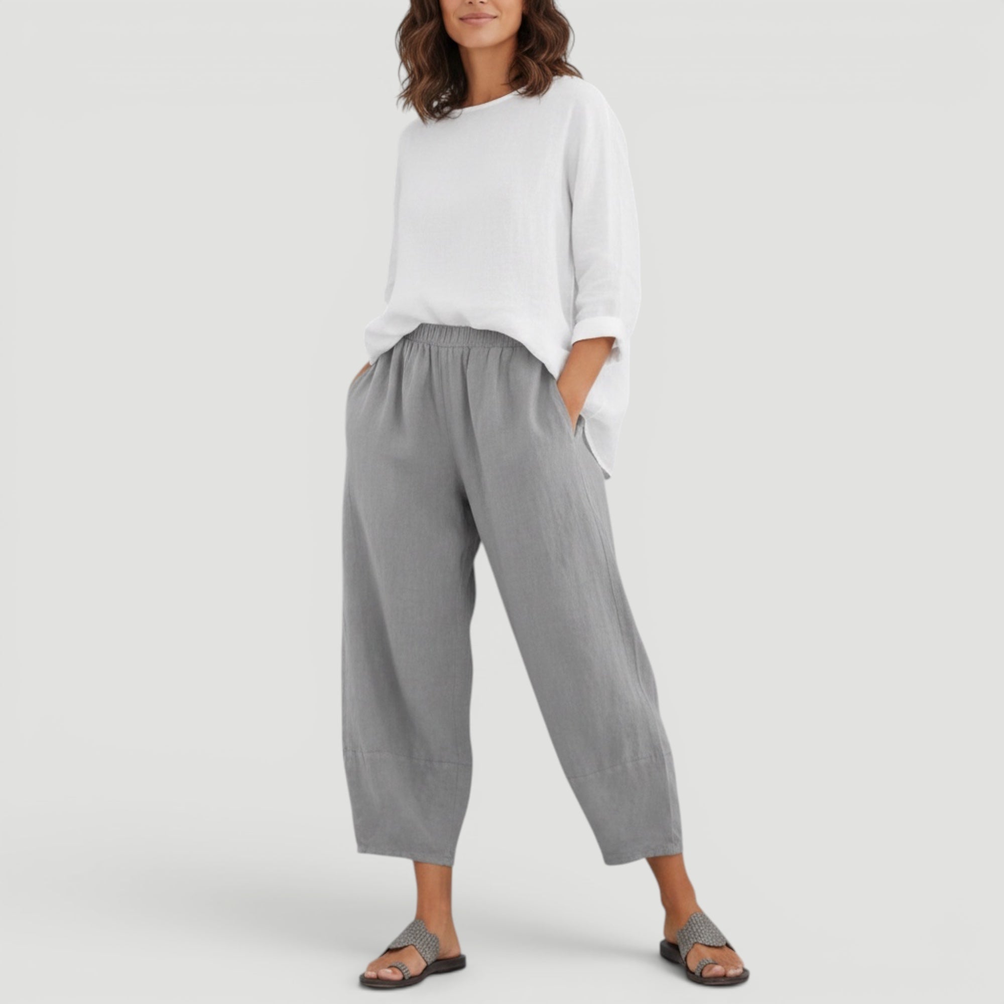 Ellmont London | Women's Linen Wide Leg Pants – Lightweight Summer Trousers
