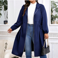 Ottilie | Casual Plus Size Drawstring Zip-Up Long Sleeve Hooded Coat