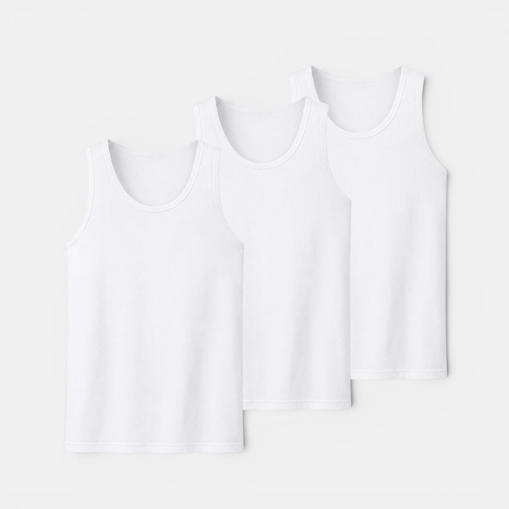 Ellmont London | Men's Breathable Undershirt Plus Size Tank Top 3 Pack