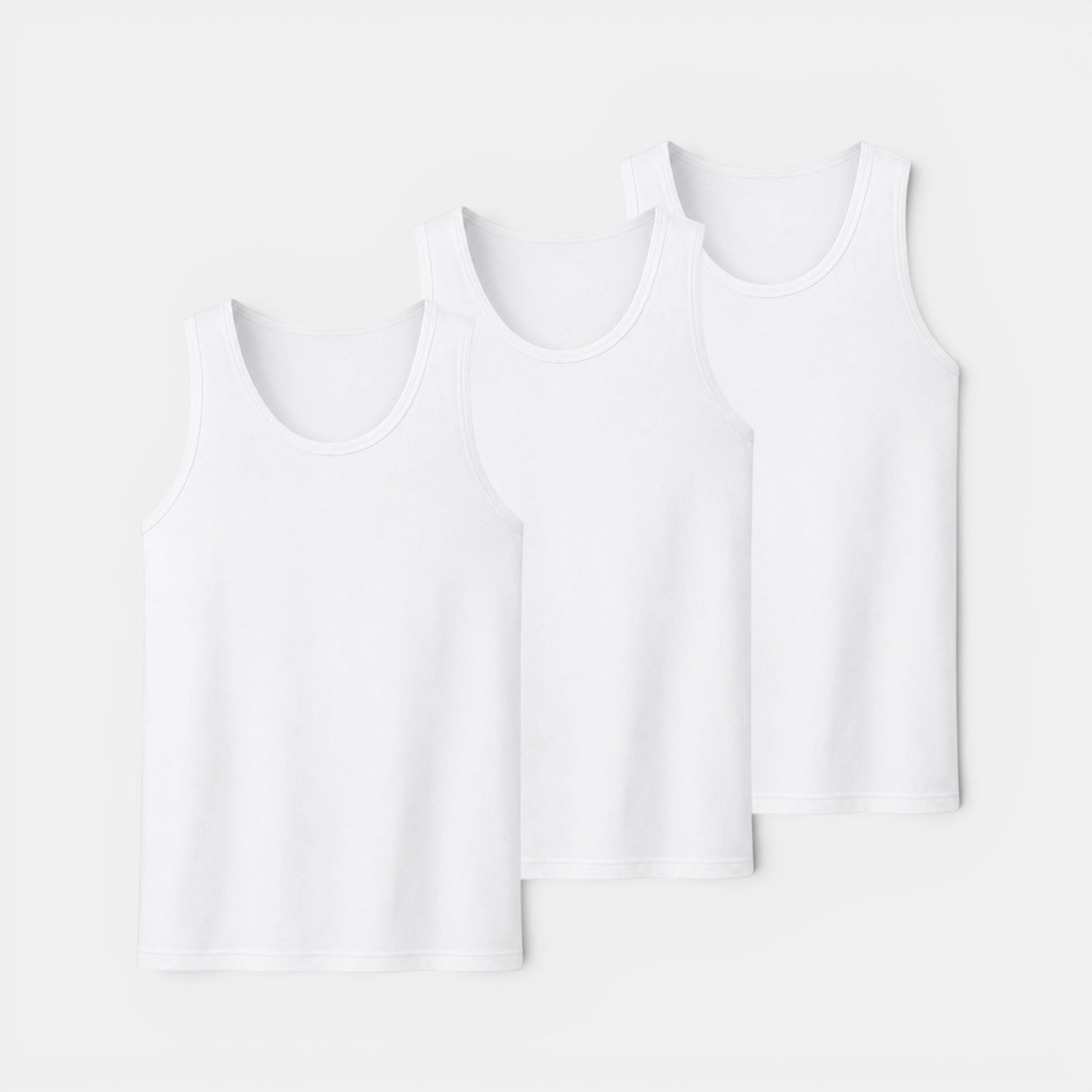 Ellmont London | Men's Breathable Undershirt Plus Size Tank Top 3 Pack