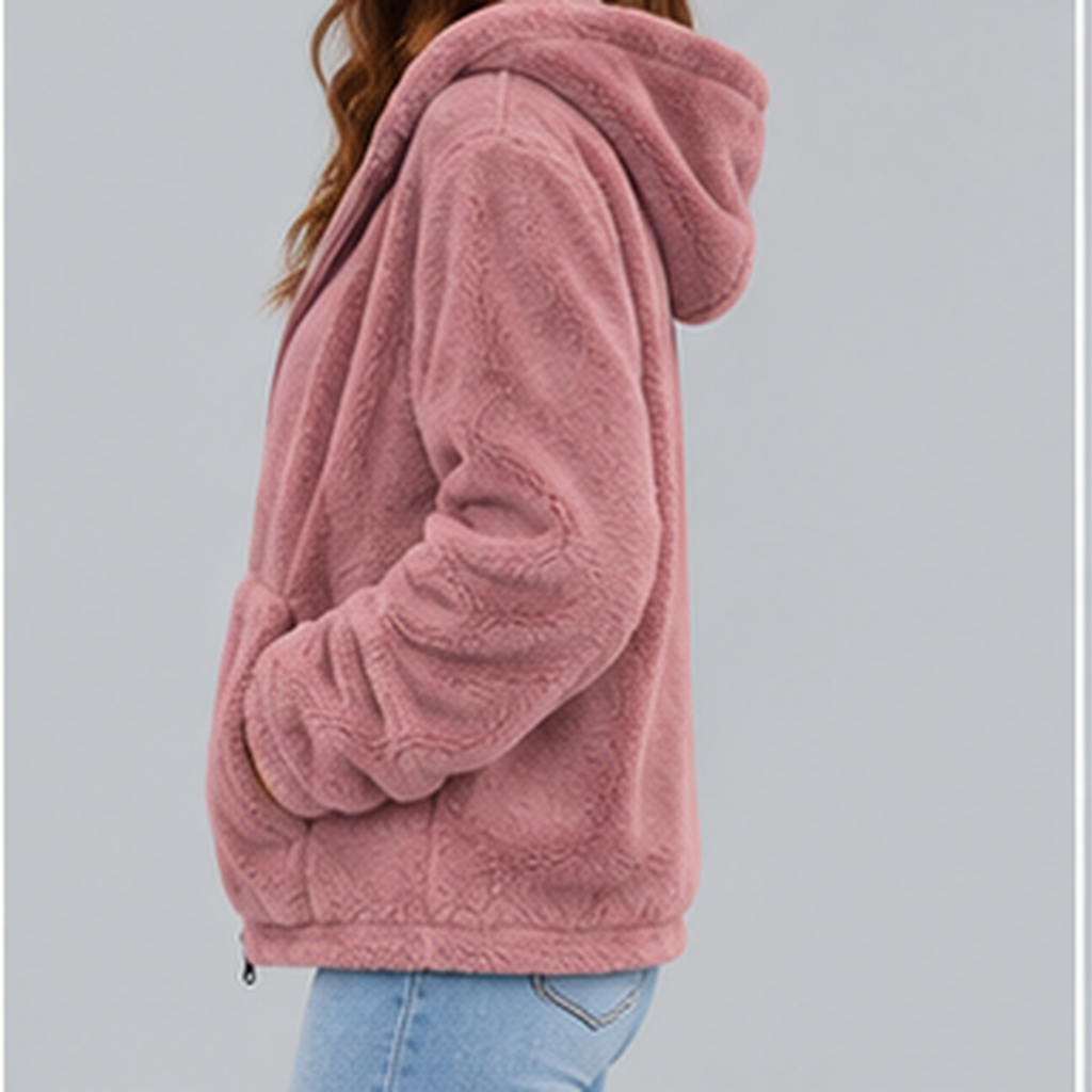 Men’s Sherpa Fleece Jacket – Hooded Full-Zip Winter Jacket