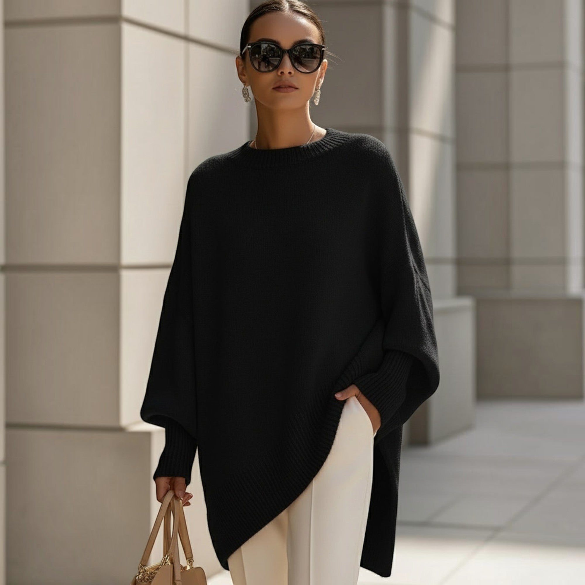Ellmont London | Women's Cozy Sophisticated Sweater Soft Relaxed Fit Pullover