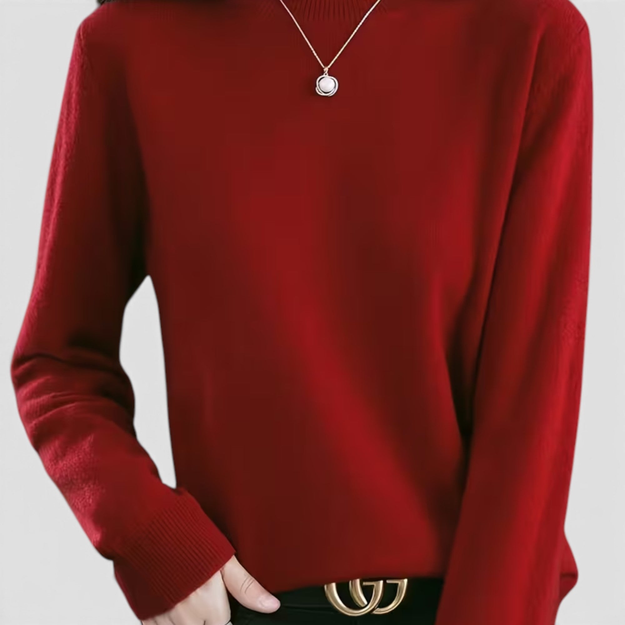 Juno | Women's Crewneck Sweater – Casual Loose Fit Everyday Knit Top