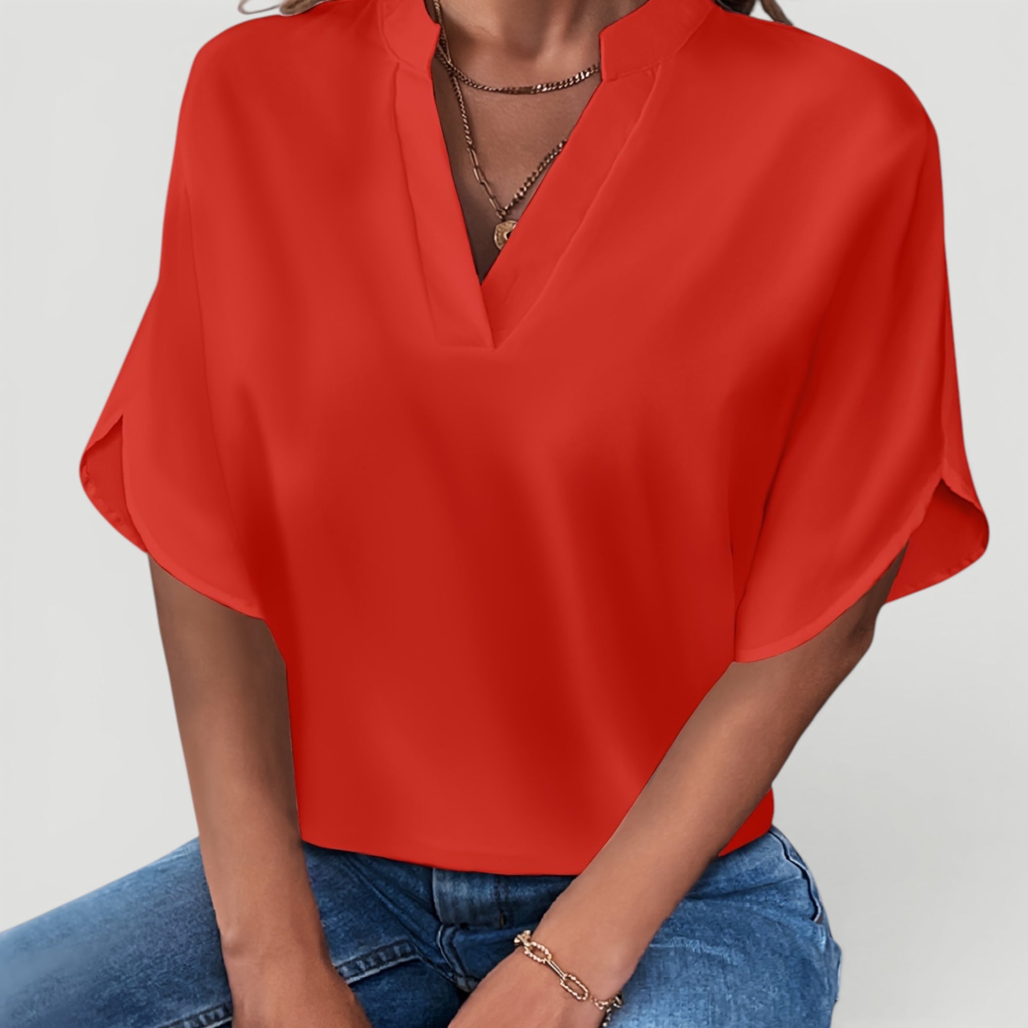 Ellmont London | Women’s Lightweight Blouse Elegant Short Sleeve