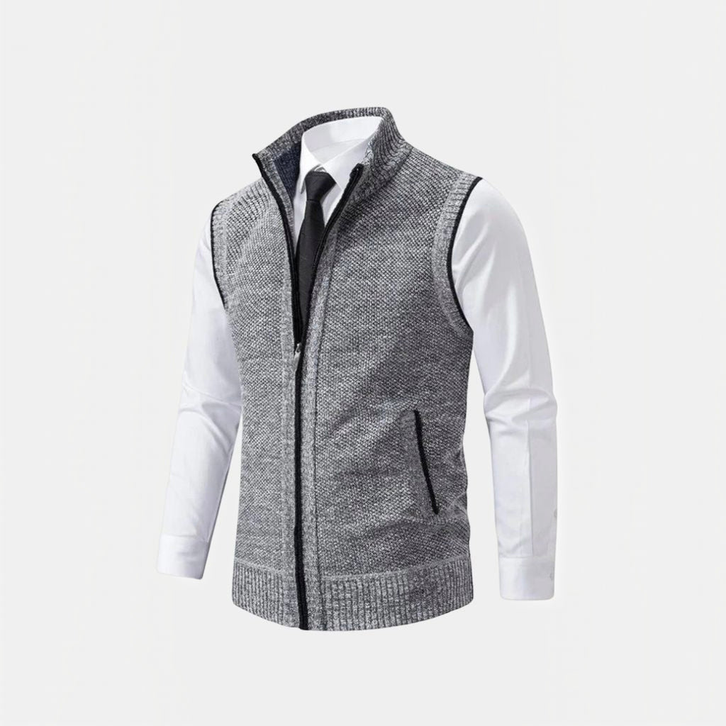 Ellmont London | Sweater Vest Men's Lightweight Full Zip Layering Vest
