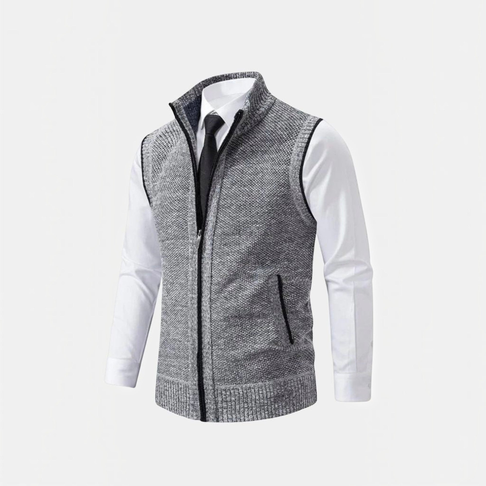 Ellmont London | Sweater Vest Men's Lightweight Full Zip Layering Vest