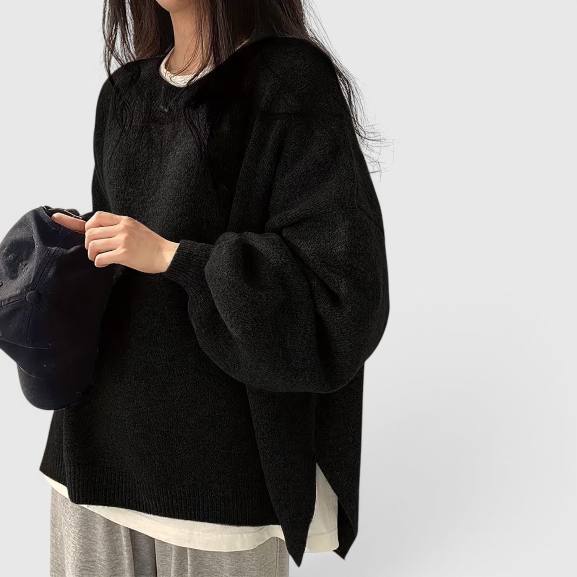 Iris | Women's Crewneck Sweater Long Sleeve Casual Knit Fall Winter Top