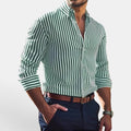 Ellmont London | Men's Summer Top Everyday Striped Button Down Shirt