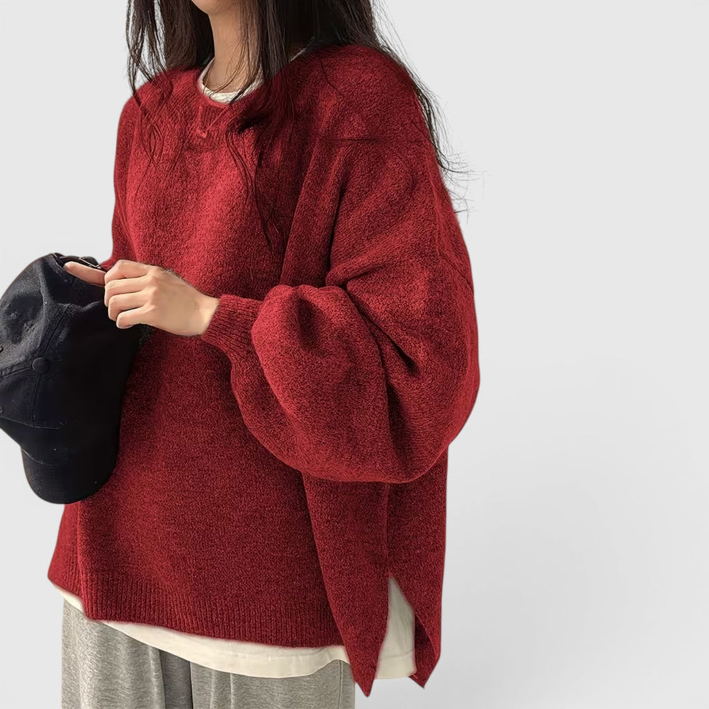 Iris | Women's Crewneck Sweater Long Sleeve Casual Knit Fall Winter Top