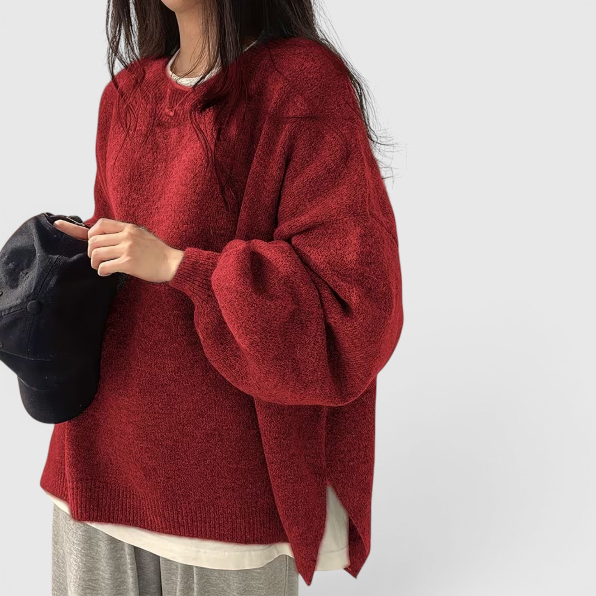 Iris | Women's Crewneck Sweater Long Sleeve Casual Knit Fall Winter Top