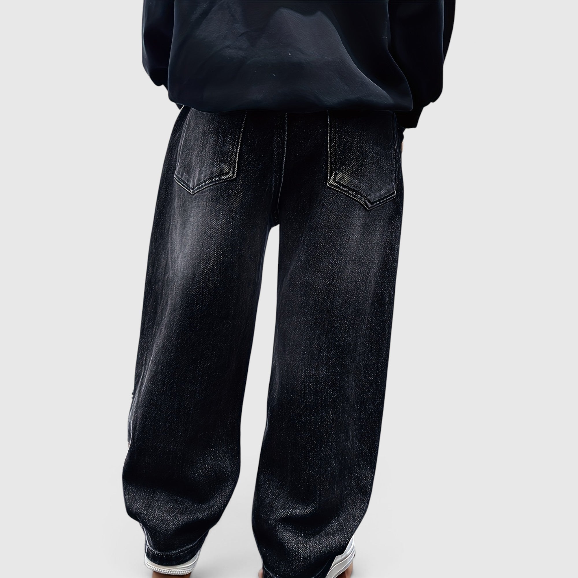Ivan | Boys' Baggy Faux Denim Pants Comfortable Casual Trousers