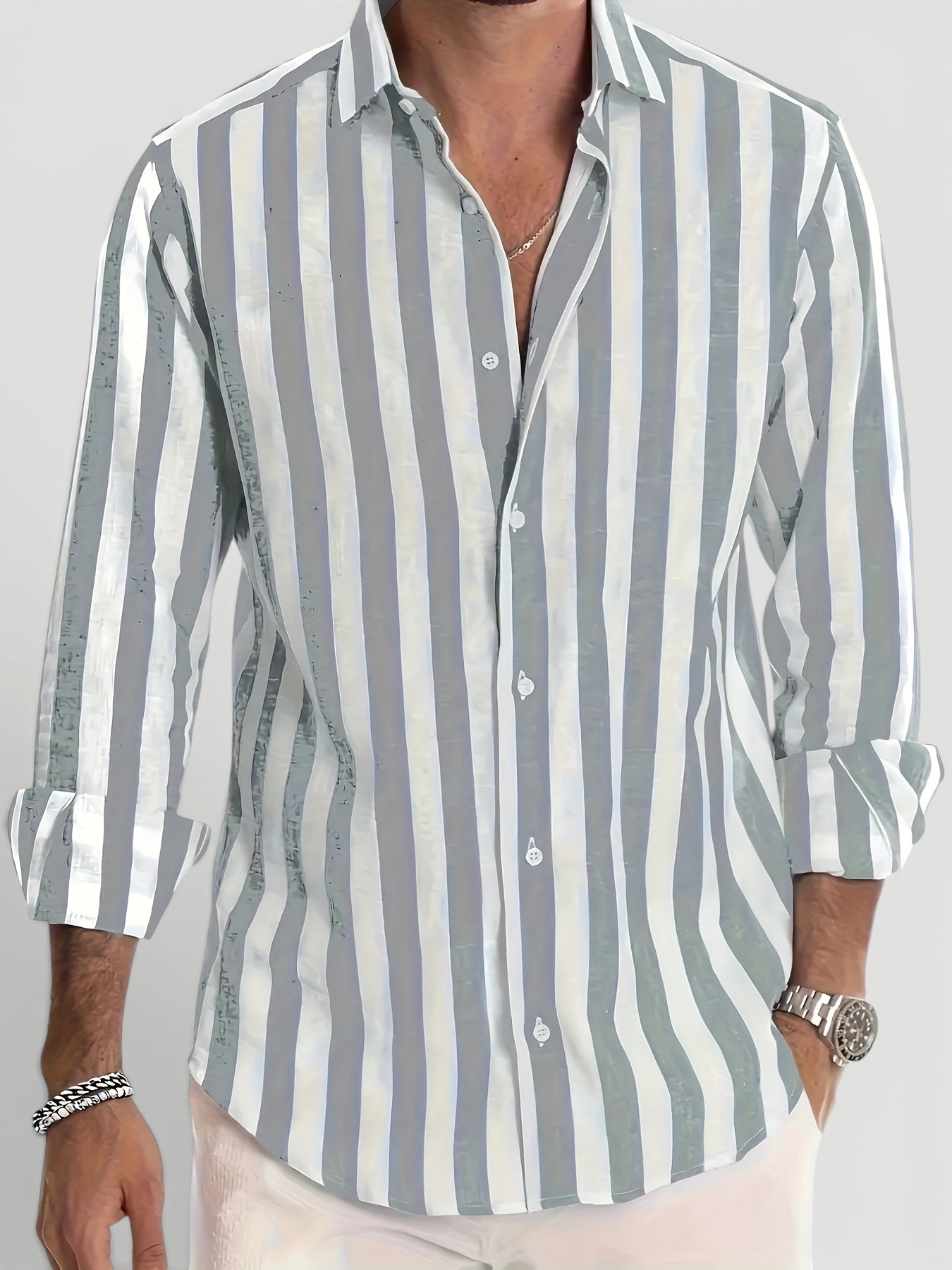 Ellmont London | Men’s Breathable Striped Summer Shirt