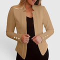 Ellmont London | Women's Casual Blazer Vest Button Front Loose Fit Blazer