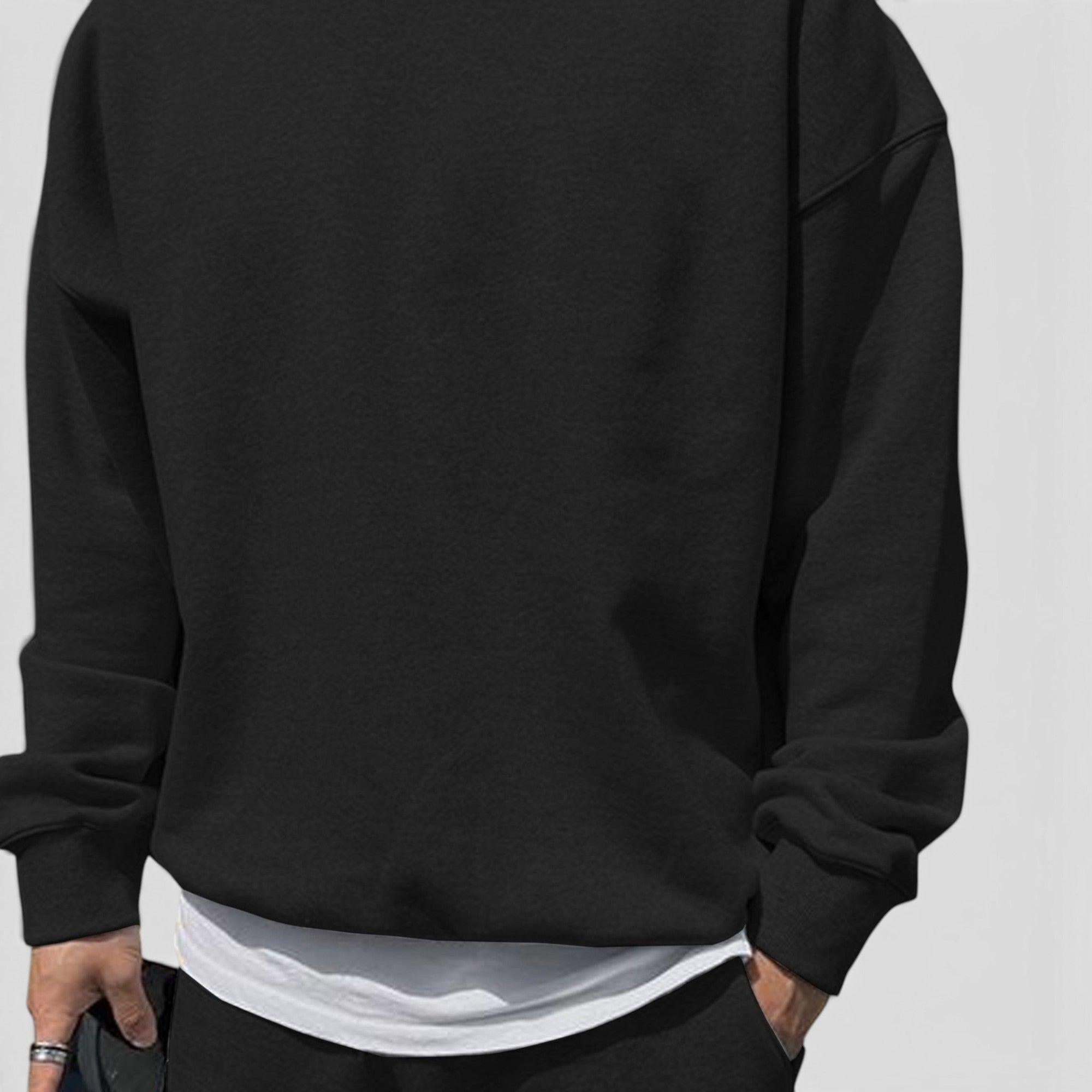 Owen | Men's Oversized Sweater – Long Sleeve Knit Sweatshirt for Everyday Wear