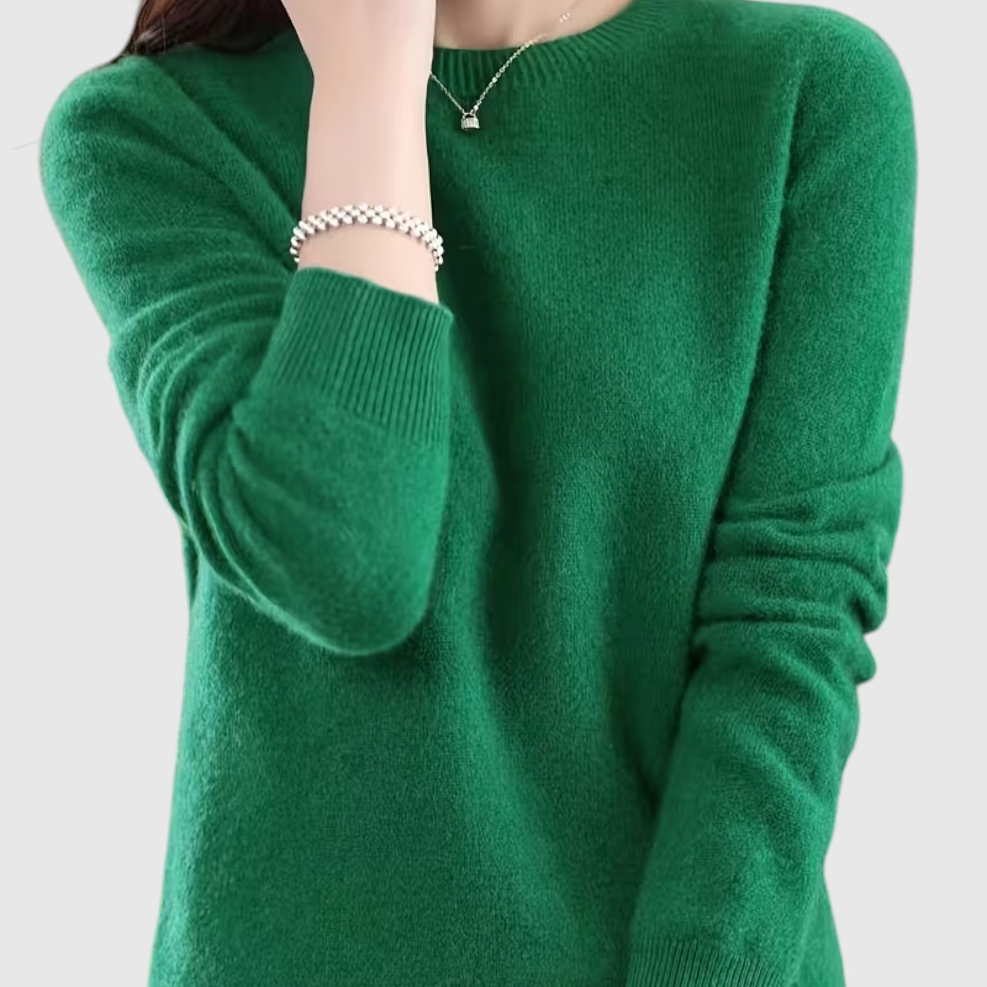 Juno | Women's Crewneck Sweater – Casual Loose Fit Everyday Knit Top