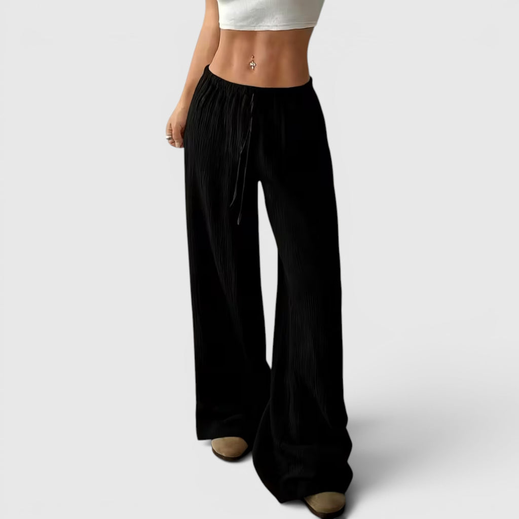 Greta | Women's Loose Straight Leg Trouser Set Lightweight Casual Outfit