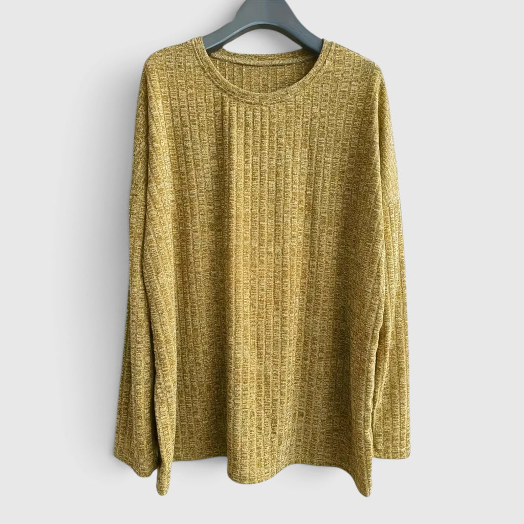 Lola | Women's Plus Size Crewneck Sweater – Relaxed Fit Long Sleeve Casual Top