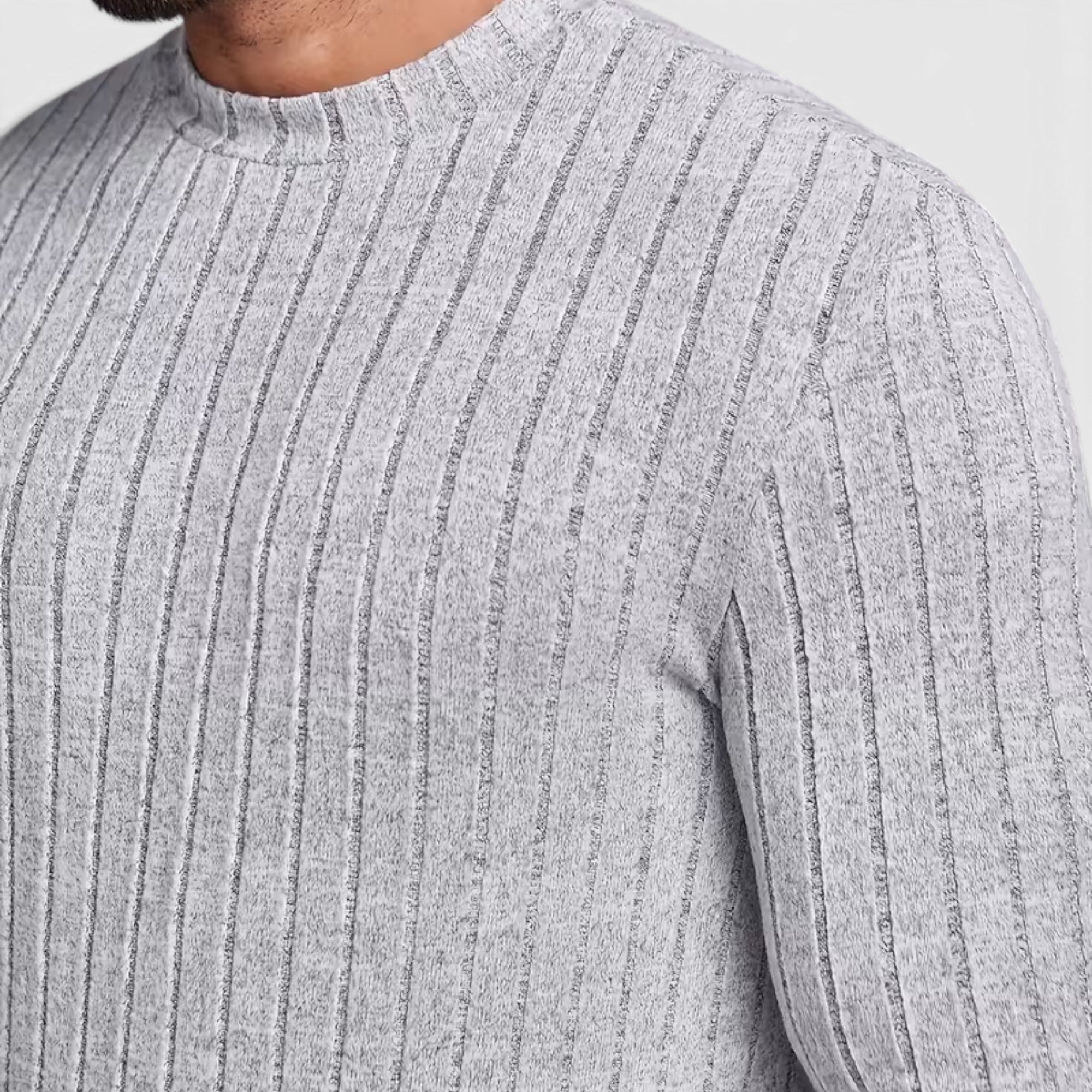 Peter | Men's Crewneck Sweater – High Stretch Knit Pullover Regular Fit