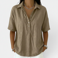 Ellmont London | Women's Comfortable Short Sleeve V Neck Blouse