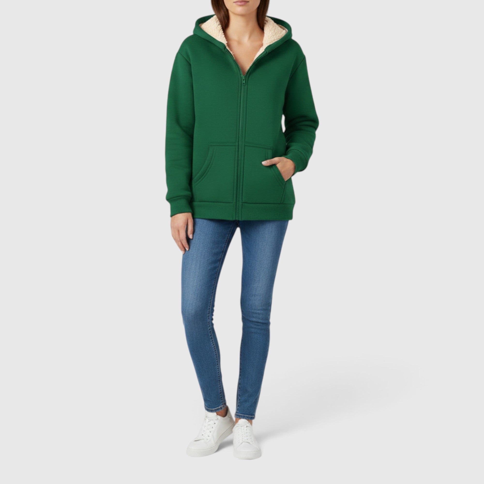 Marcus | Men's Zip-Up Fleece Lined Hoodie – Casual Winter Jacket