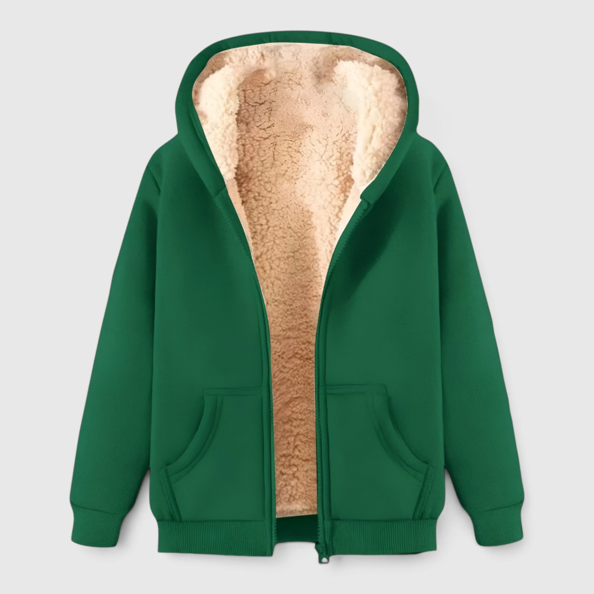 Marcus | Men's Zip-Up Fleece Lined Hoodie – Casual Winter Jacket