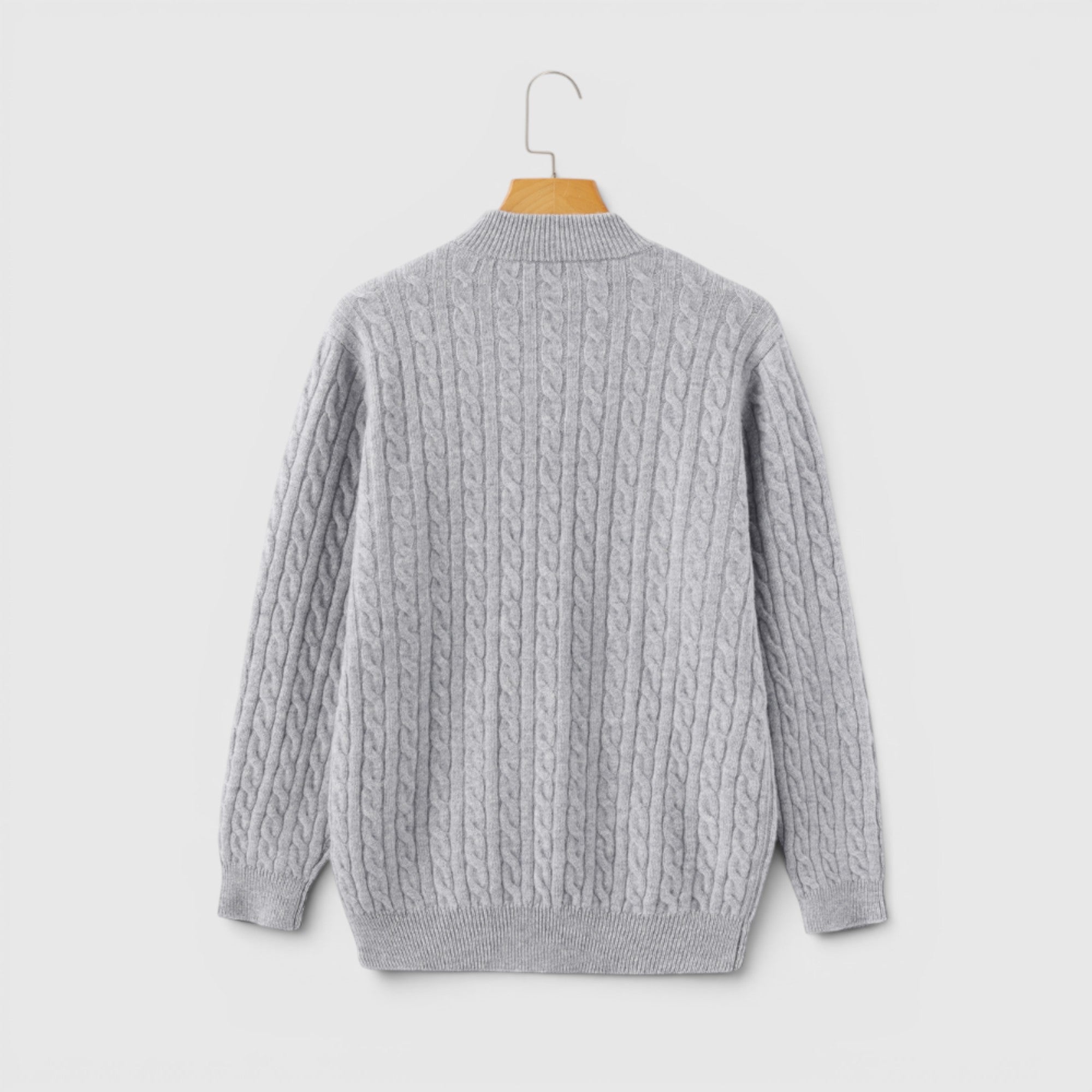 Ellmont London | Men's Premium Cashmere Half Zip Pullover Warm Knit Sweater