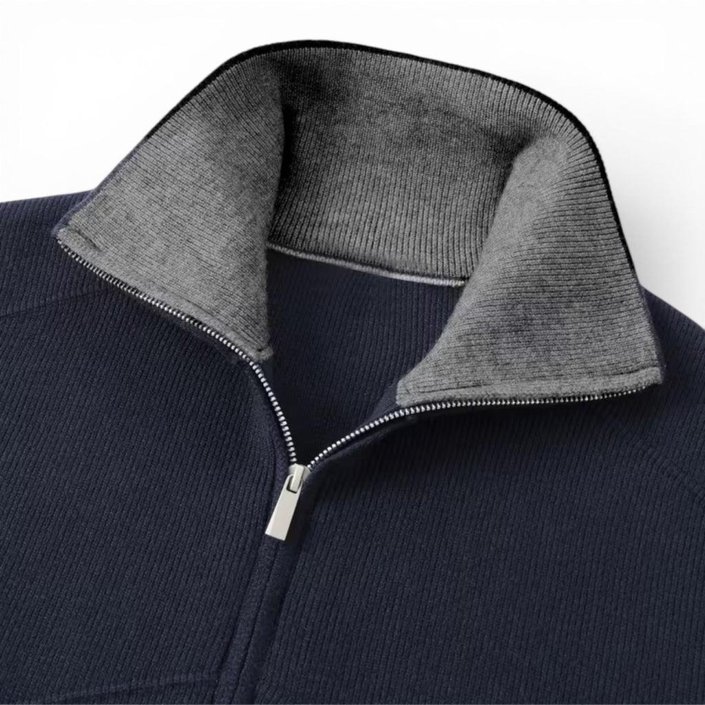 Ellmont London | Men's Full Zip Sweater Knit Cardigan for Work & Casual Wear