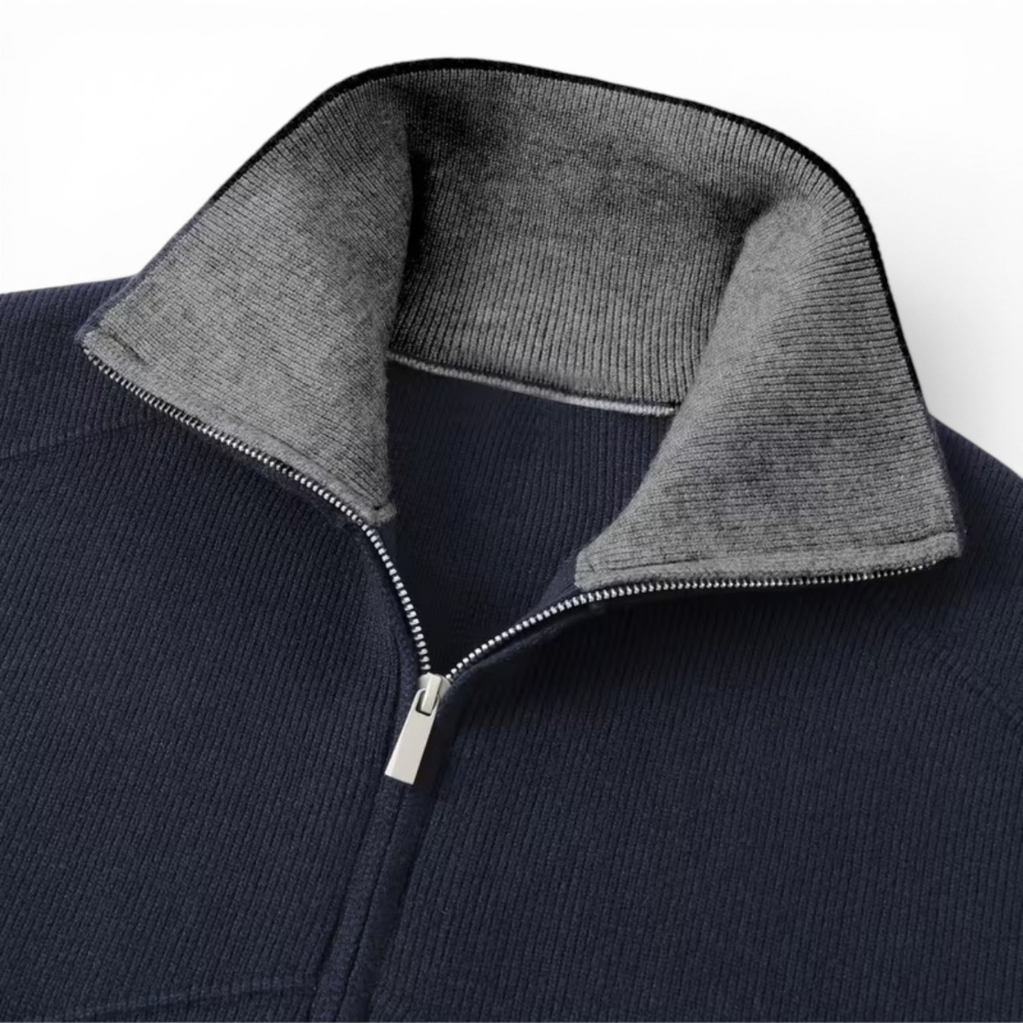 Ellmont London | Men's Full Zip Sweater Knit Cardigan for Work & Casual Wear