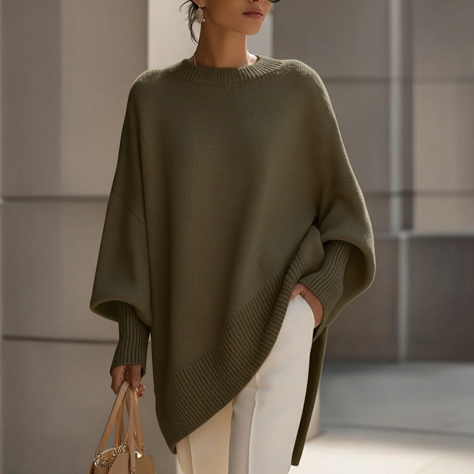 Ellmont London | Women's Cozy Sophisticated Sweater Soft Relaxed Fit Pullover
