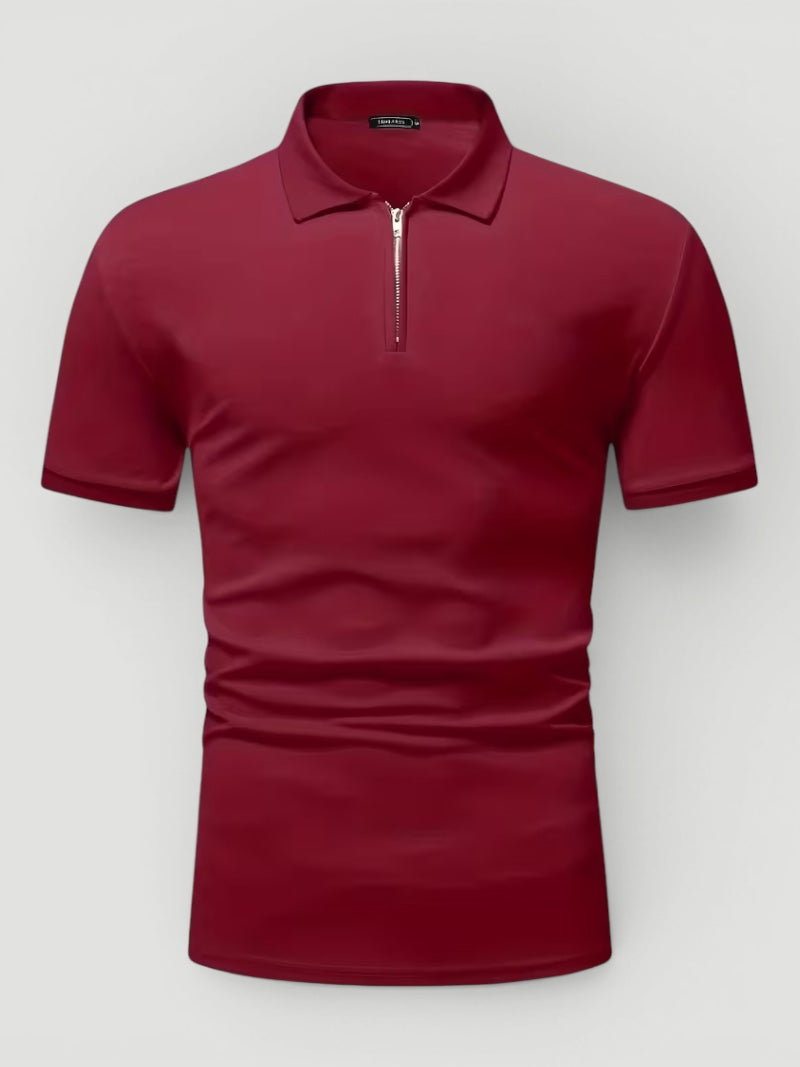 Ellmont London | Men’s Lightweight Zip Polo Shirt Everyday Style