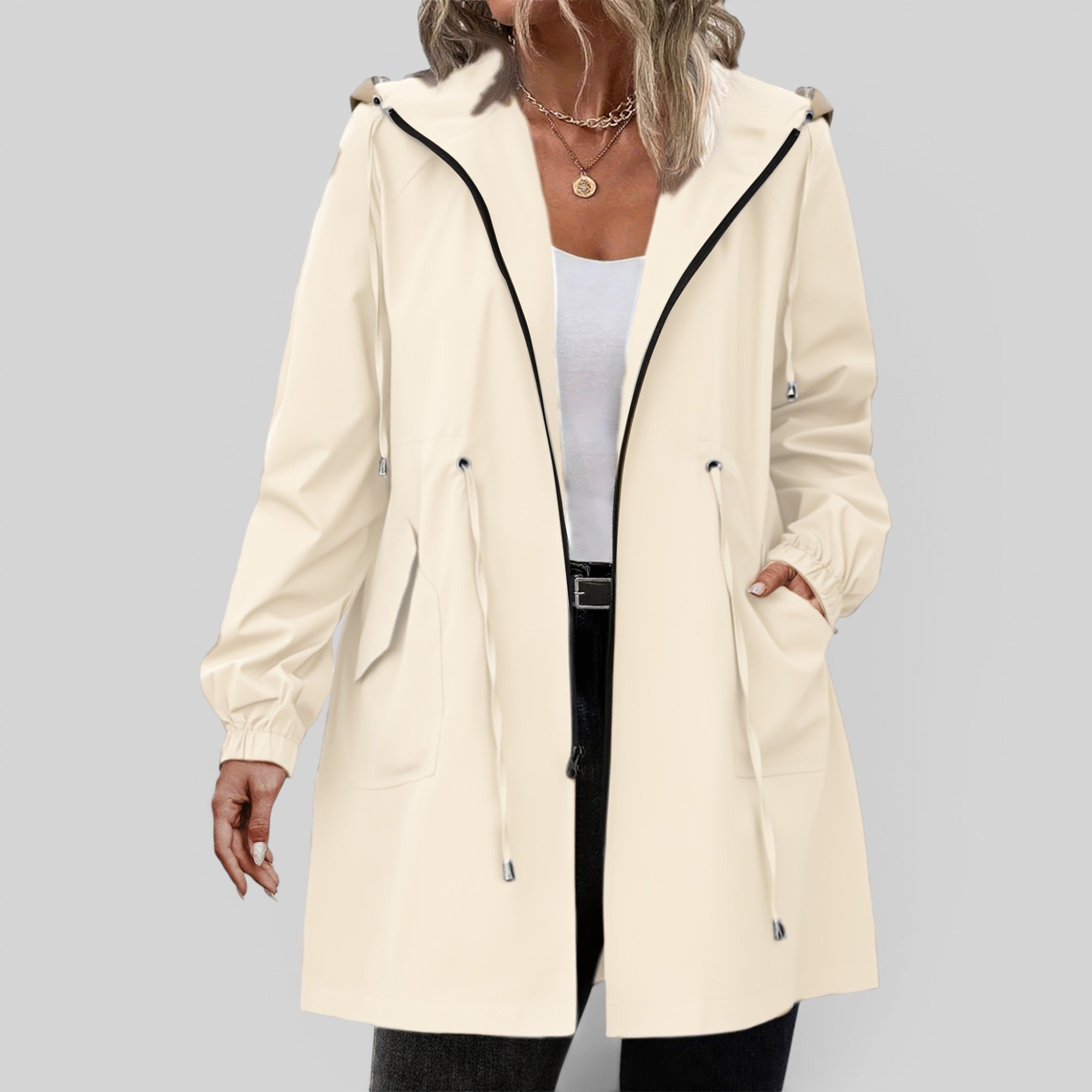 Ellmont London | Women's Waterproof Trench Coat Full Zip Outdoor Rain Jacket