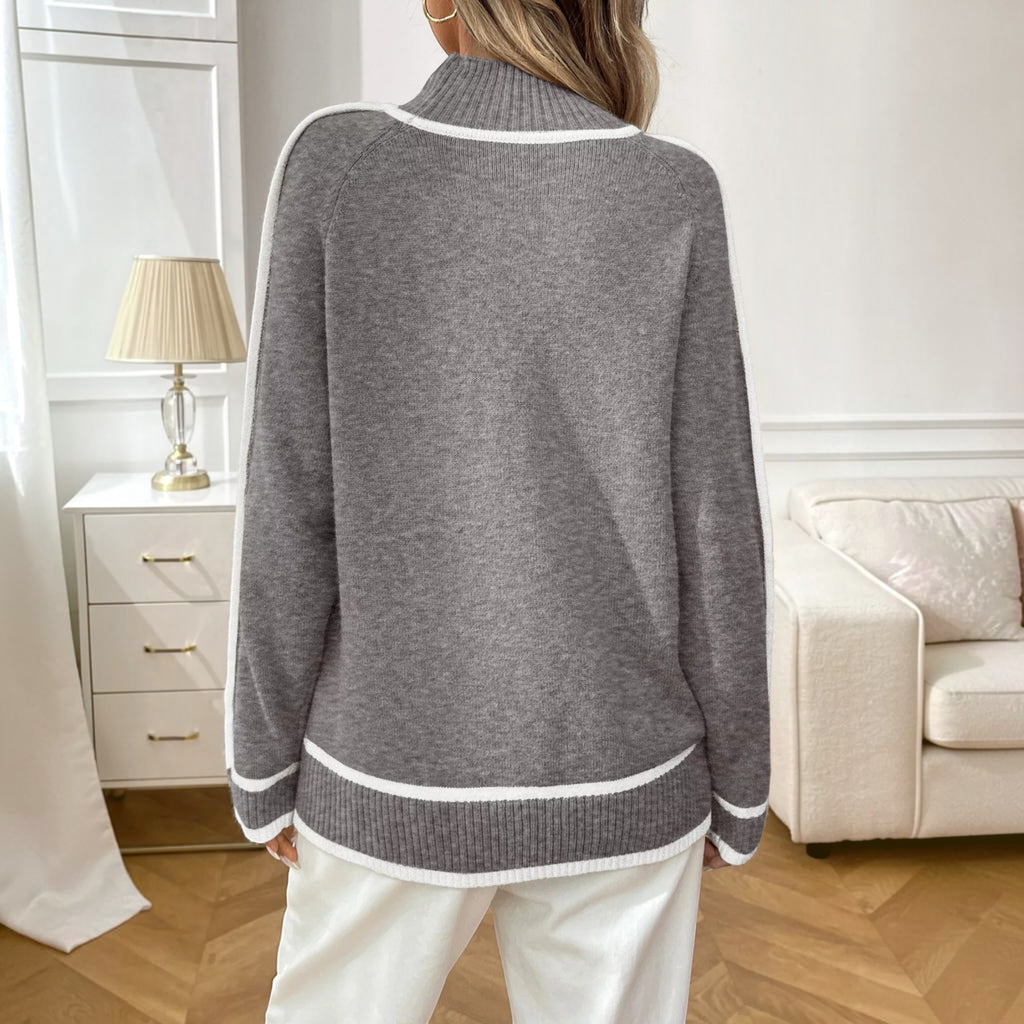 Ellmont London | Women's Soft Knit Turtleneck Pullover Sweater Everyday Wear
