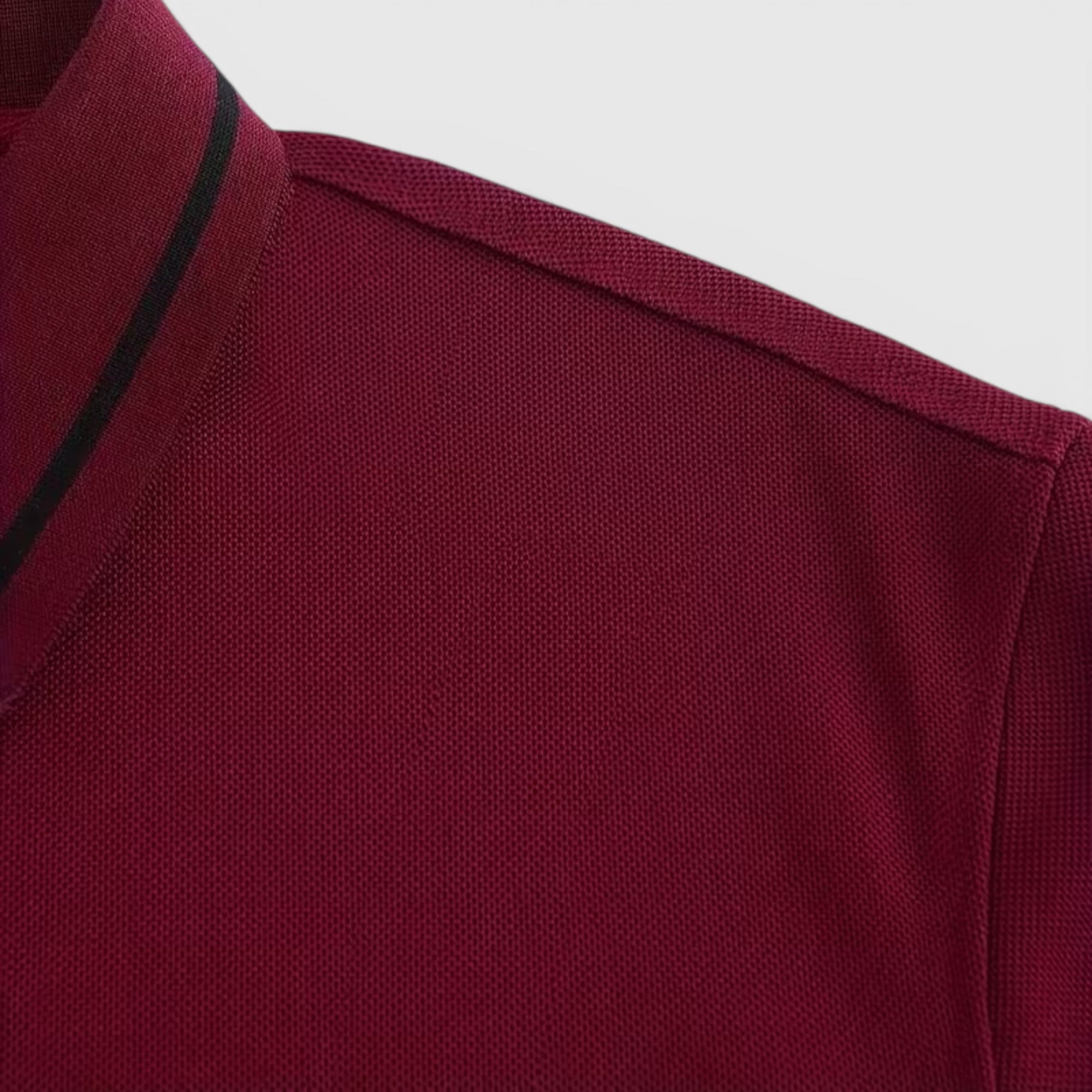 Isaac | Men's Casual Polo Shirt Long Sleeve Rib-Knit Everyday Wear