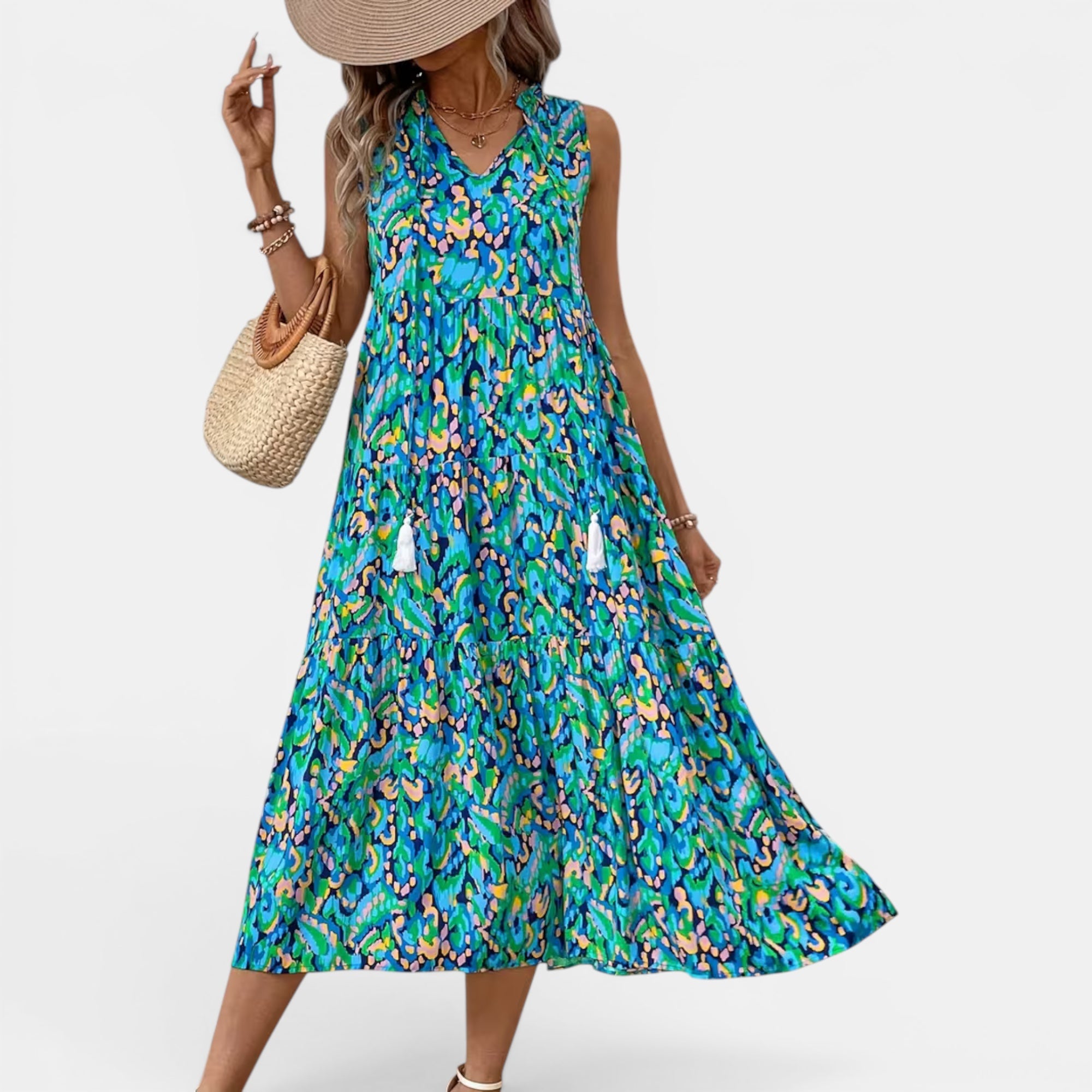 Ellmont London | Women's Lightweight Sleeveless Boho Dress for Summer
