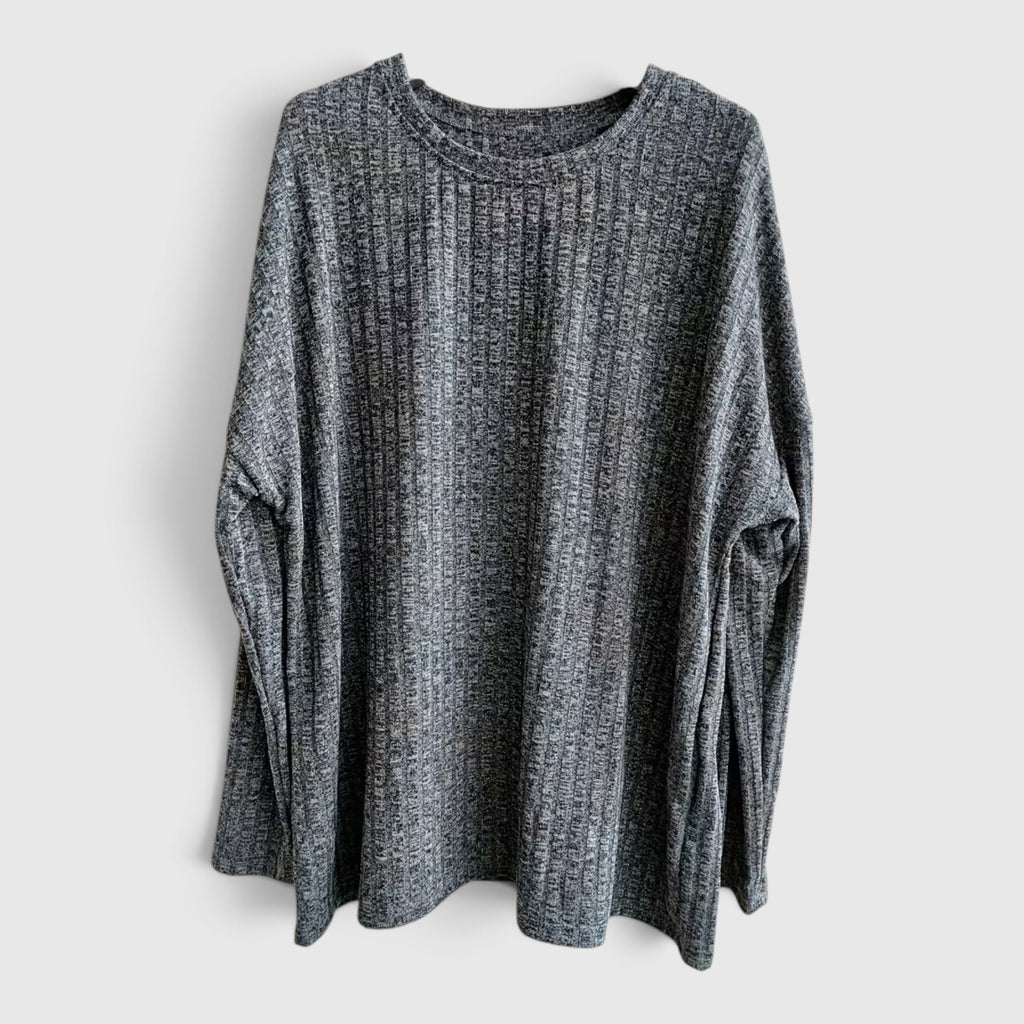 Lola | Women's Plus Size Crewneck Sweater – Relaxed Fit Long Sleeve Casual Top