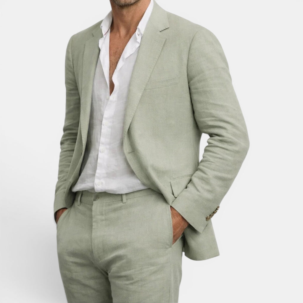 Ellmont London | Men's Tailored Linen Suit Blazer And Pants Set