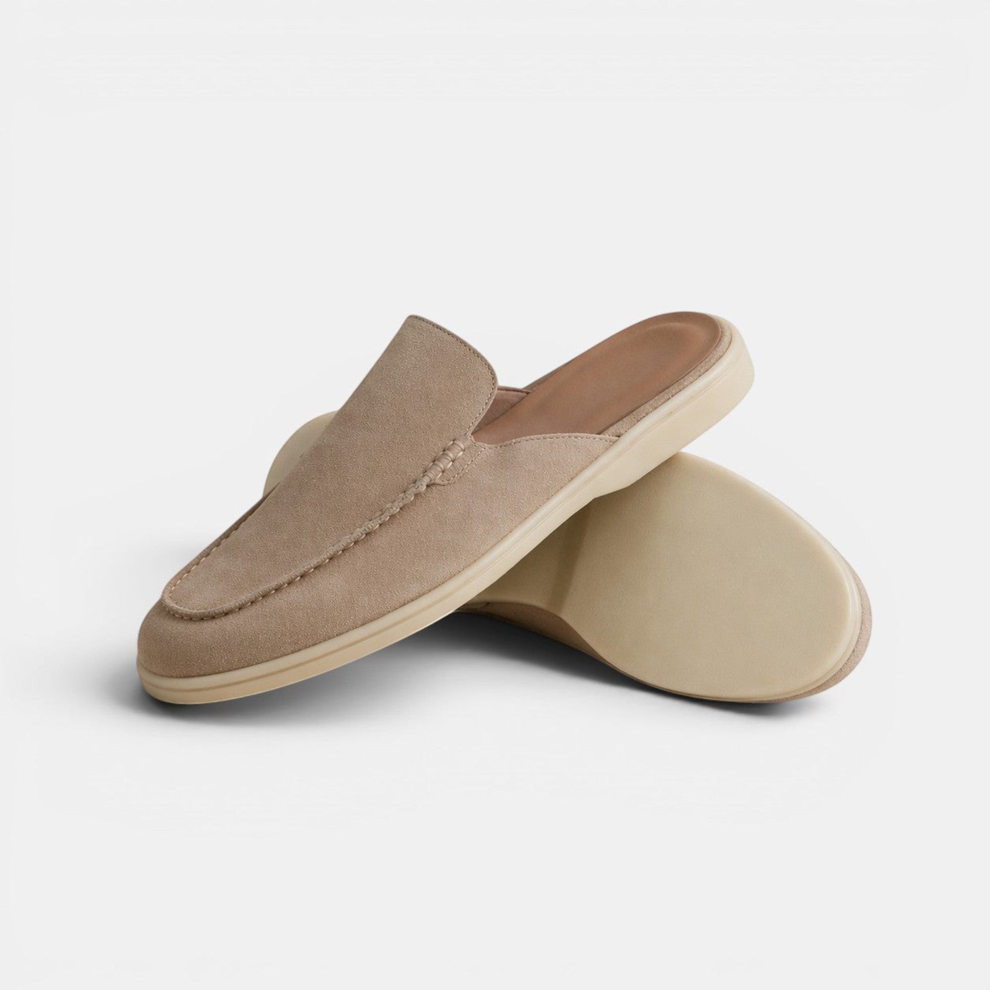 Ellmont London | Men's Breathable Suede Mules Lightweight Casual Slip-On Shoes