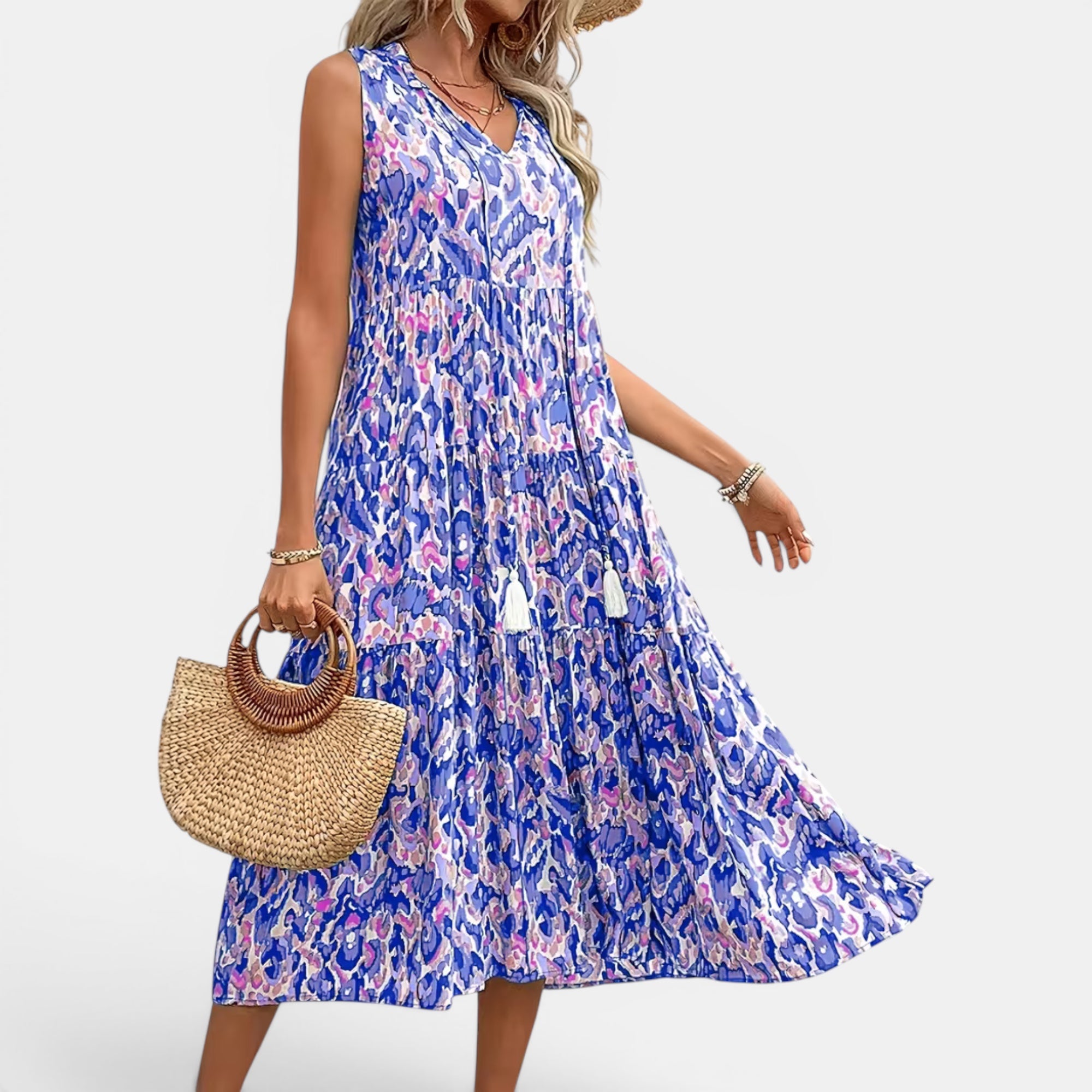Ellmont London | Women's Lightweight Sleeveless Boho Dress for Summer