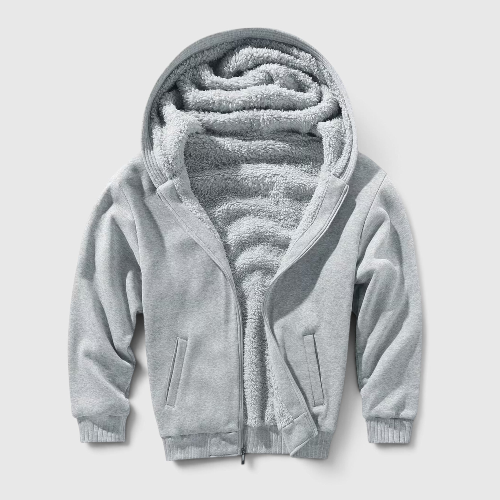 Elliot | Men's Full-Zip Winter Hoodie Jacket Soft Fleece Sherpa Lined