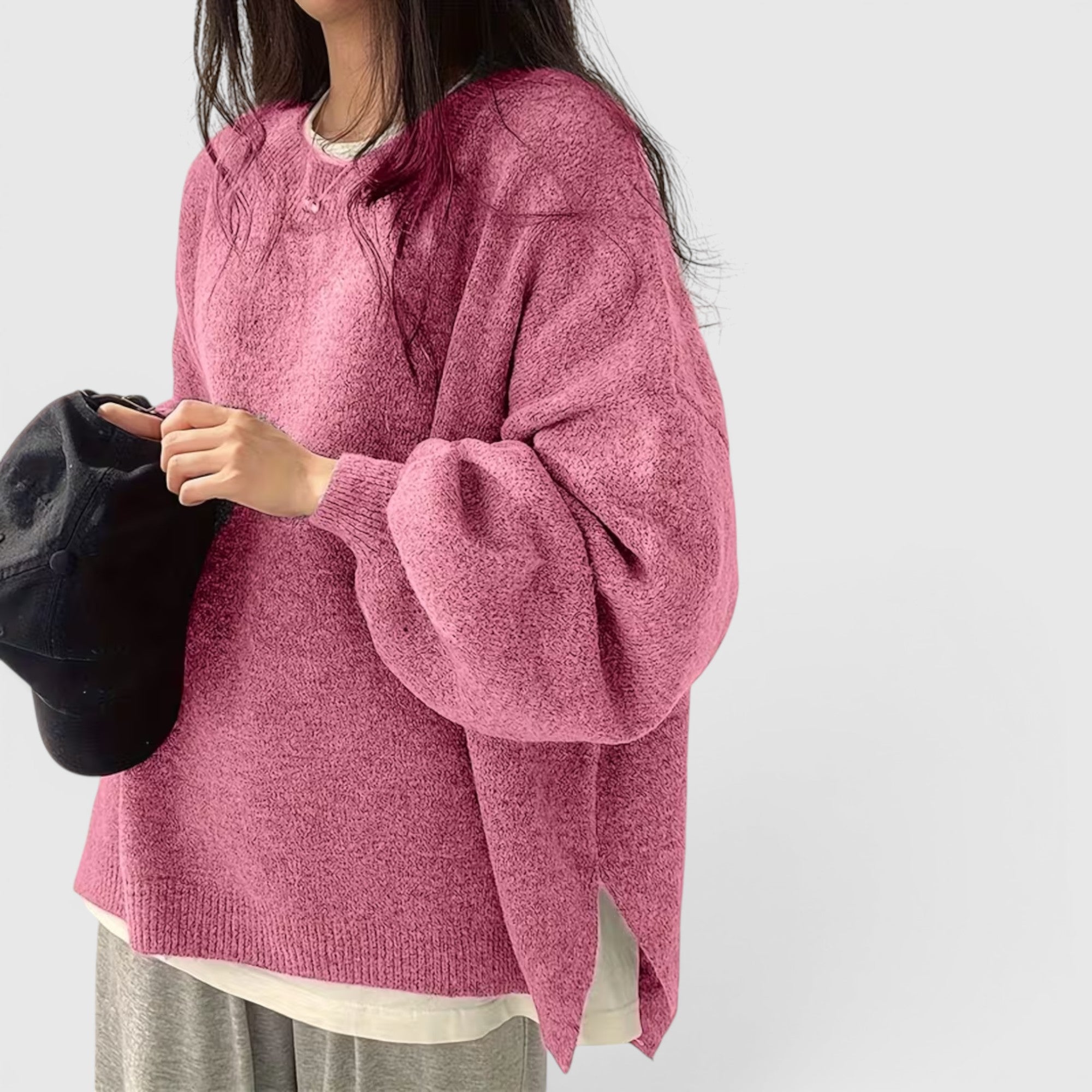 Iris | Women's Crewneck Sweater Long Sleeve Casual Knit Fall Winter Top
